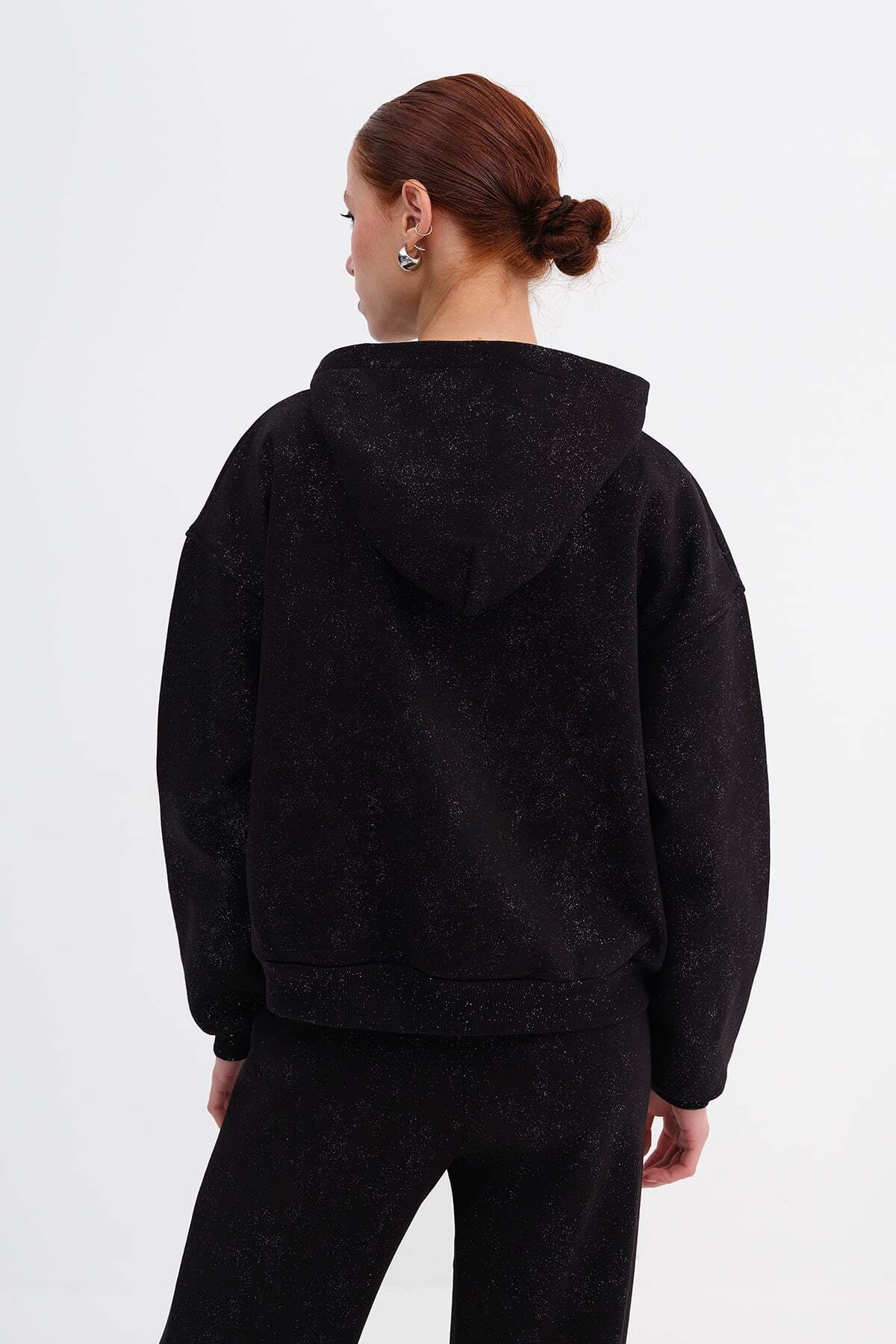 Addax Simli Kapüşonlu Sweatshirt S12916 görsel 6