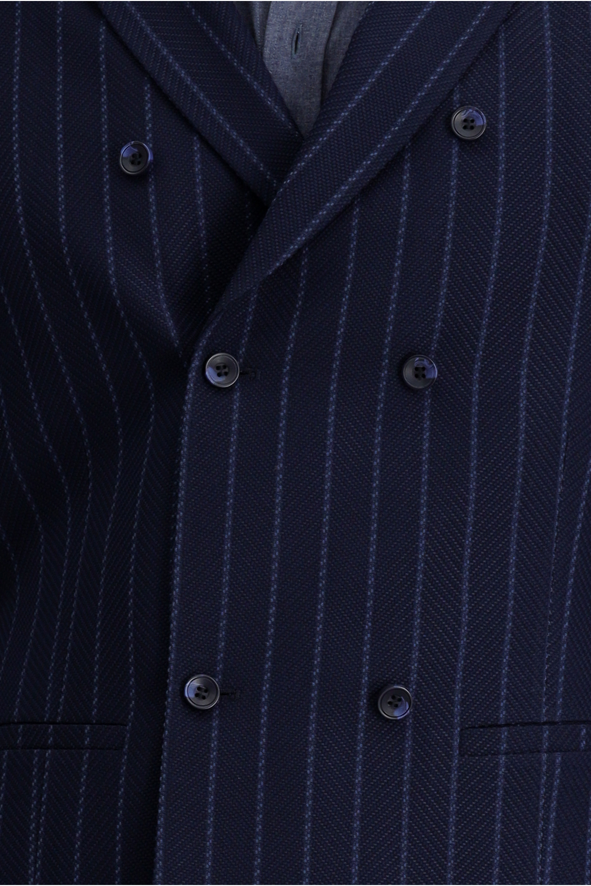 Kiğılı Slim Fit Dar Kesim Çizgili Klasik Kruvaze Yelek görsel 6