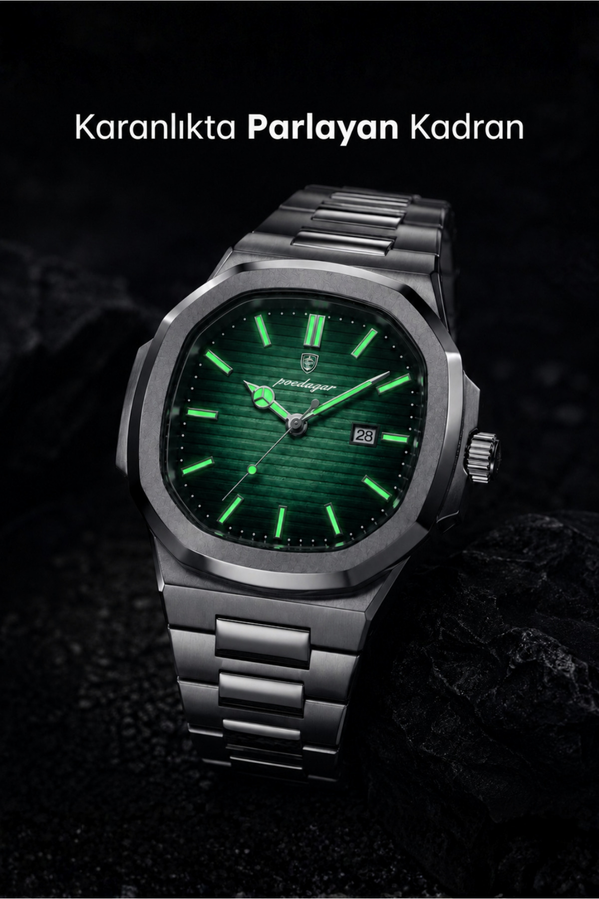 Genel Markalar Nautilus 40mm - Erkek Kol Saati - Paslanmaz Çelik Saat görsel 6