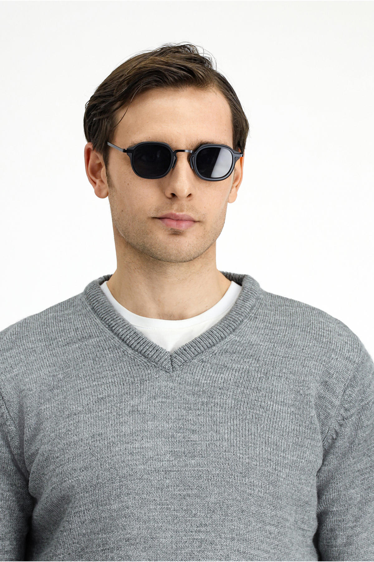 ژاکت V-Neck Regular Fit Knitwear — خاکستری KSSZD4N3ET001 — تصویر 4 از 7