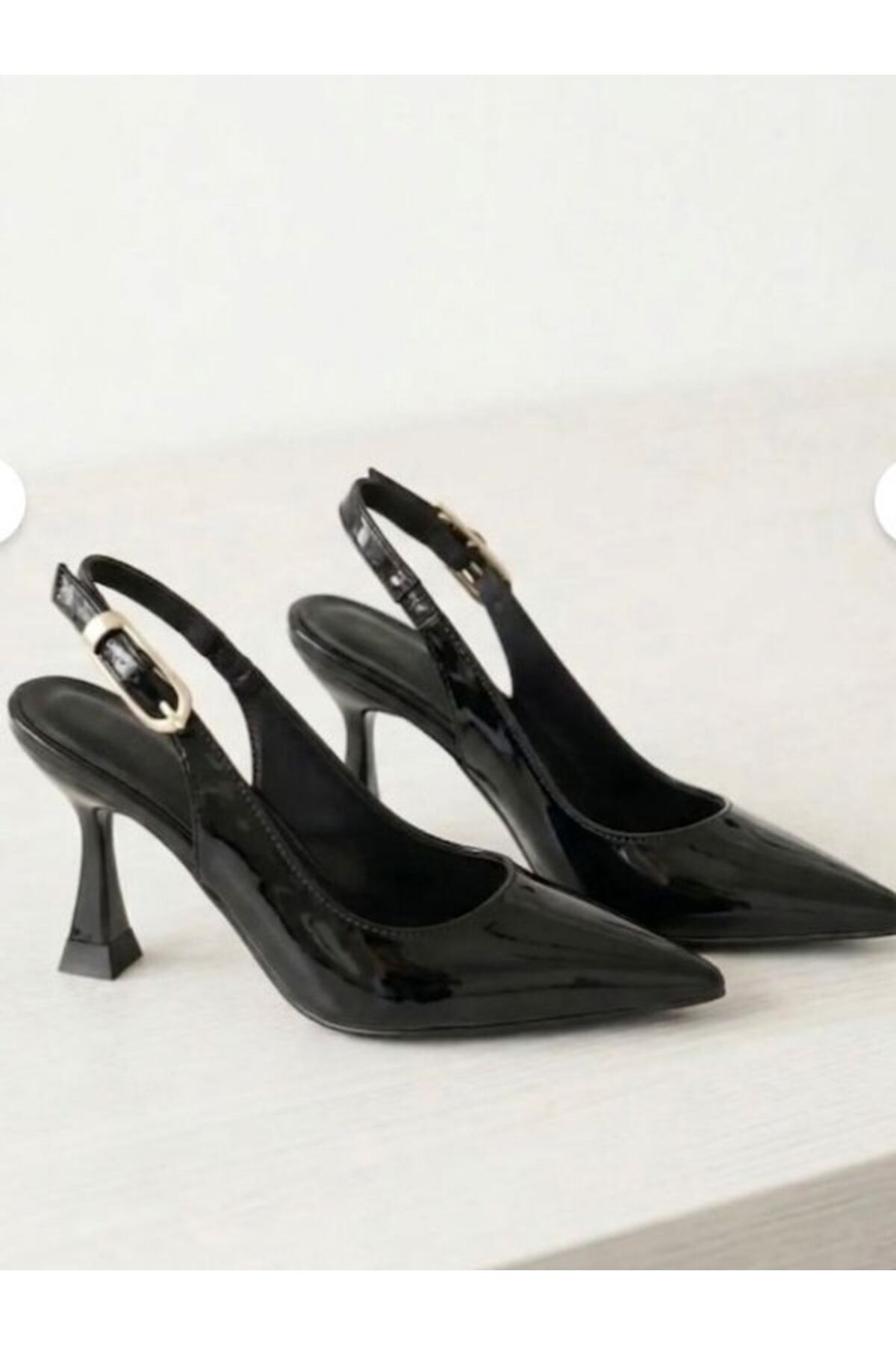 Lio Shoes Siyah Kadın Stiletto Kalın Topuklu Ayakkabı görsel 2