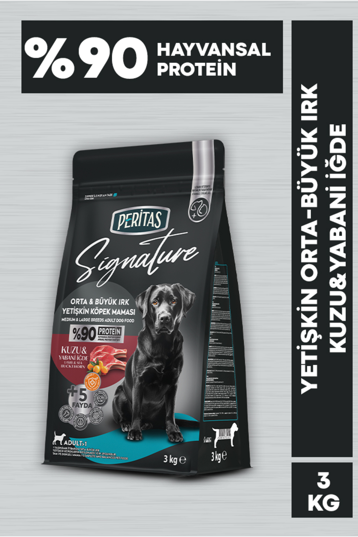 PERİTAS Signature Kuzulu Yetişkin Köpek Orta ve Büyük Irk - 3 kg