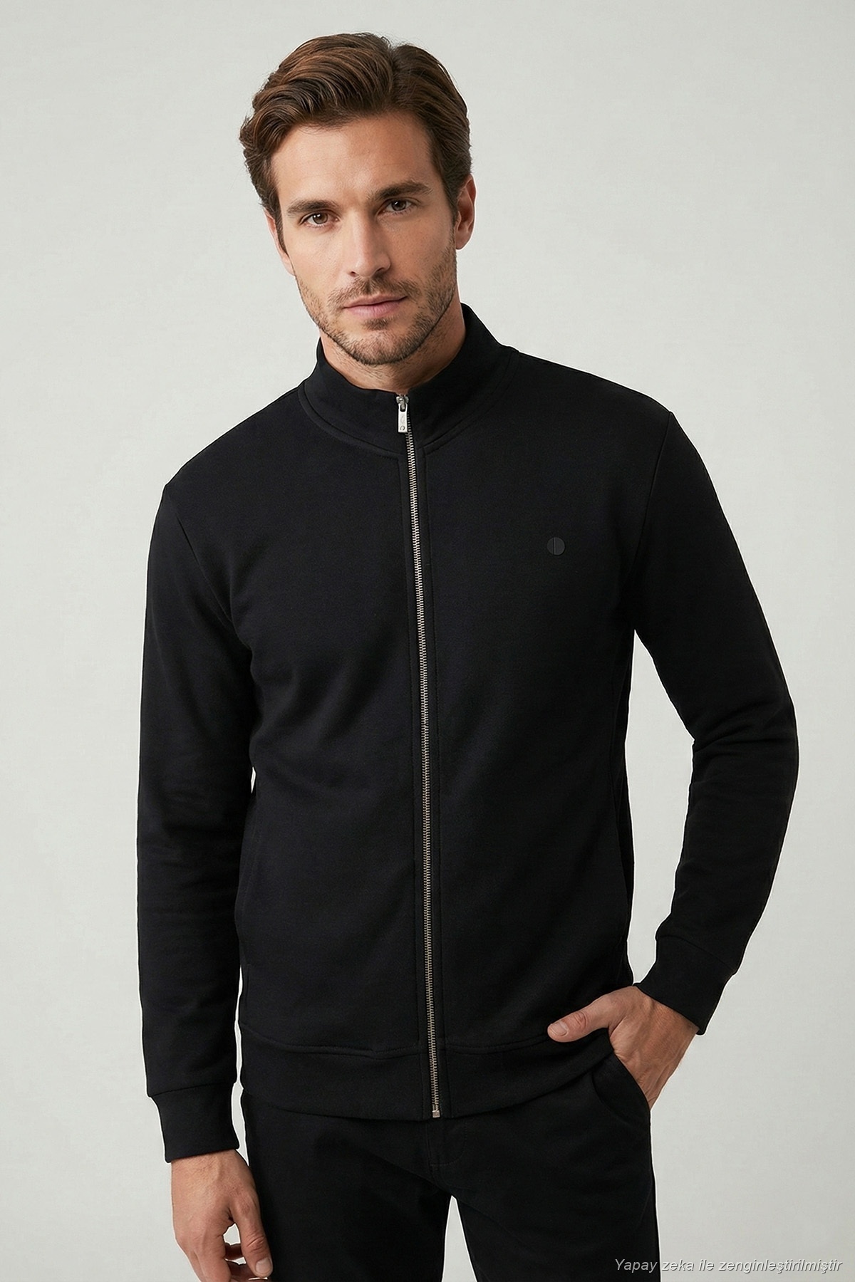 Buratti Pamuk Karışımlı Regular Fit Dik Yaka Hırka Erkek HIRKA 5901223 görsel 2
