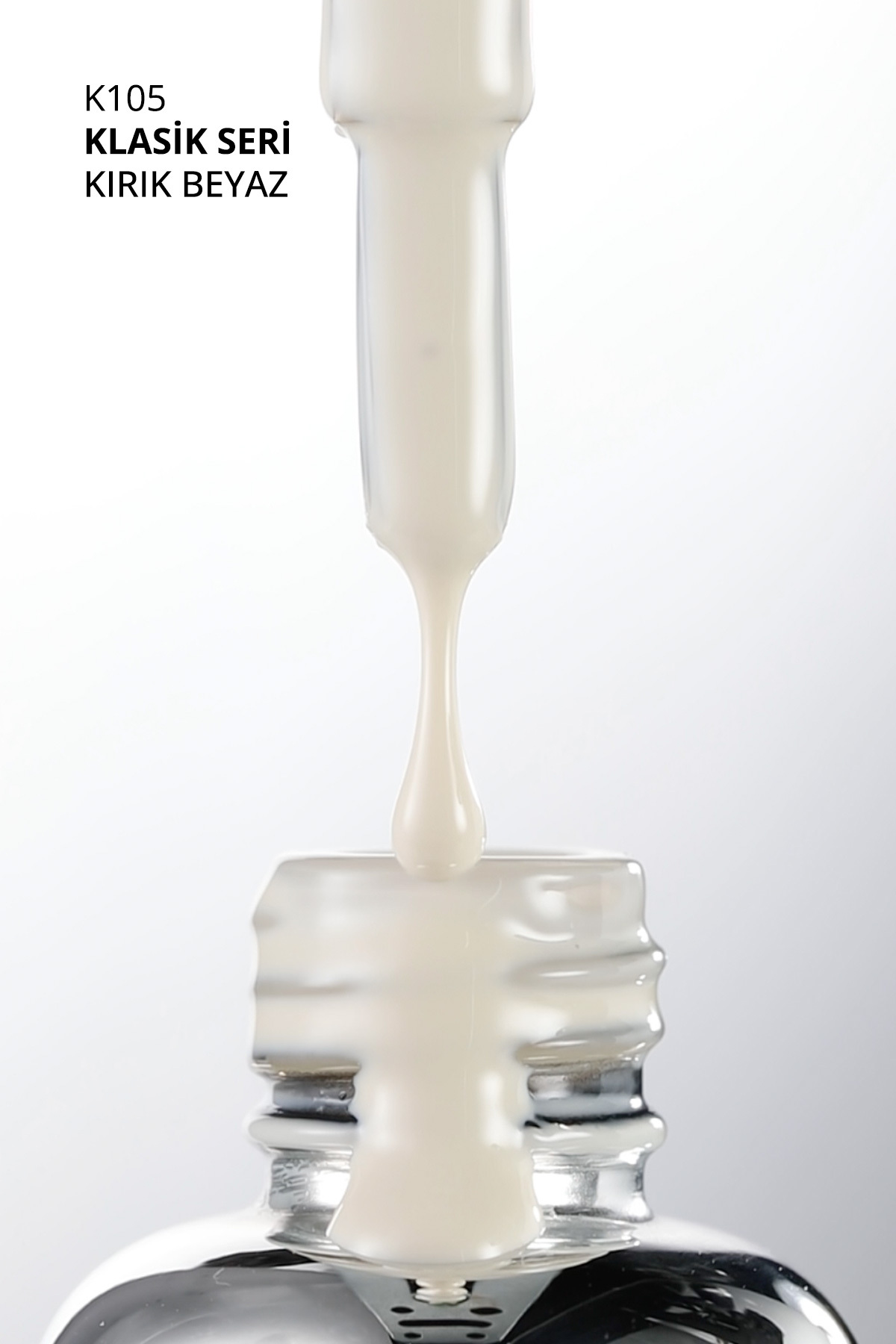 Kalıcı Oje K105, Kırık Beyaz, 10 ml — سفید 8860101A01S09K105 — تصویر 7 از 8