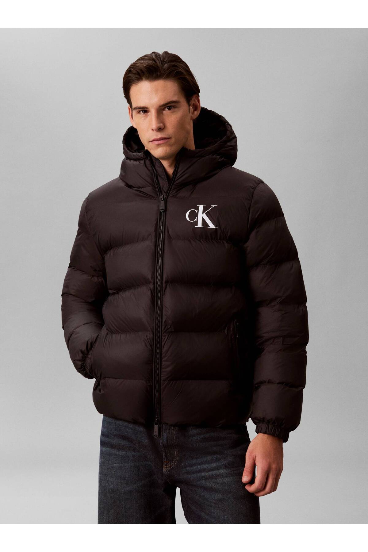 Calvin Klein Erkek Marka Logolu Günlük Kullanıma Uygun Siyah Mont — مشکی LV04RG513G