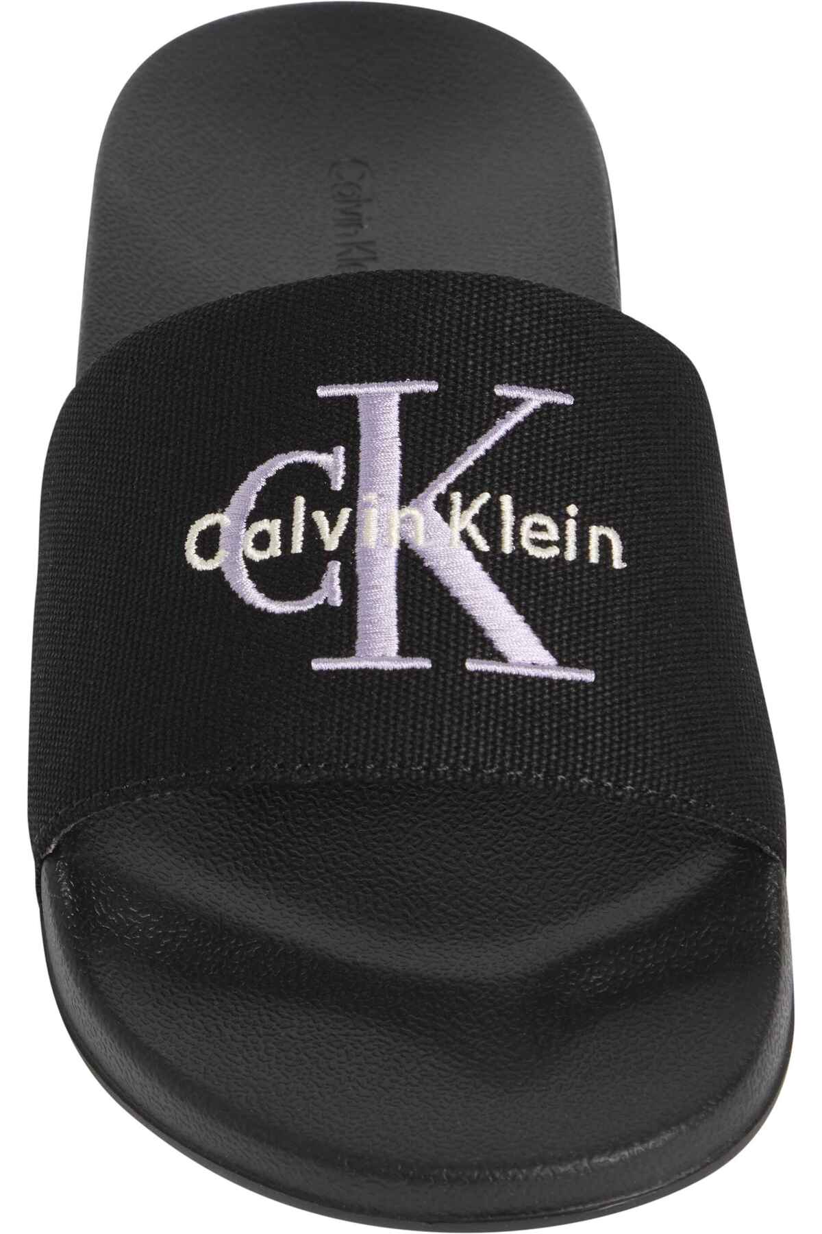 Calvin Klein Kadın Marka Logolu Günlük Kullanıma Uygun Siyah Terlik görsel 3