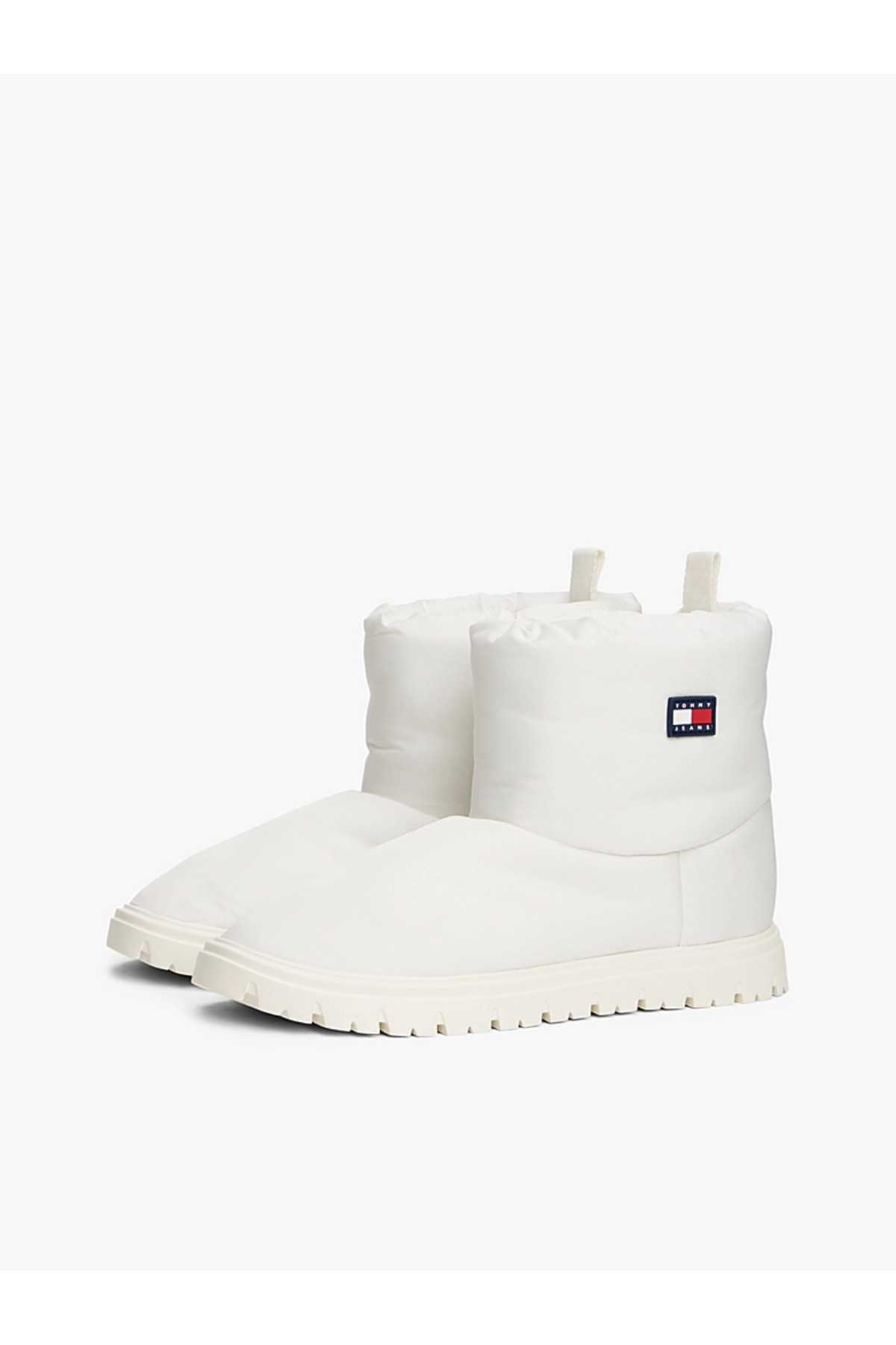 Tommy Hilfiger Kadın Kalın Tabanlı Bağcıklı Su Geçirmez Kışlık Beyaz Bot & Bootie görsel 2