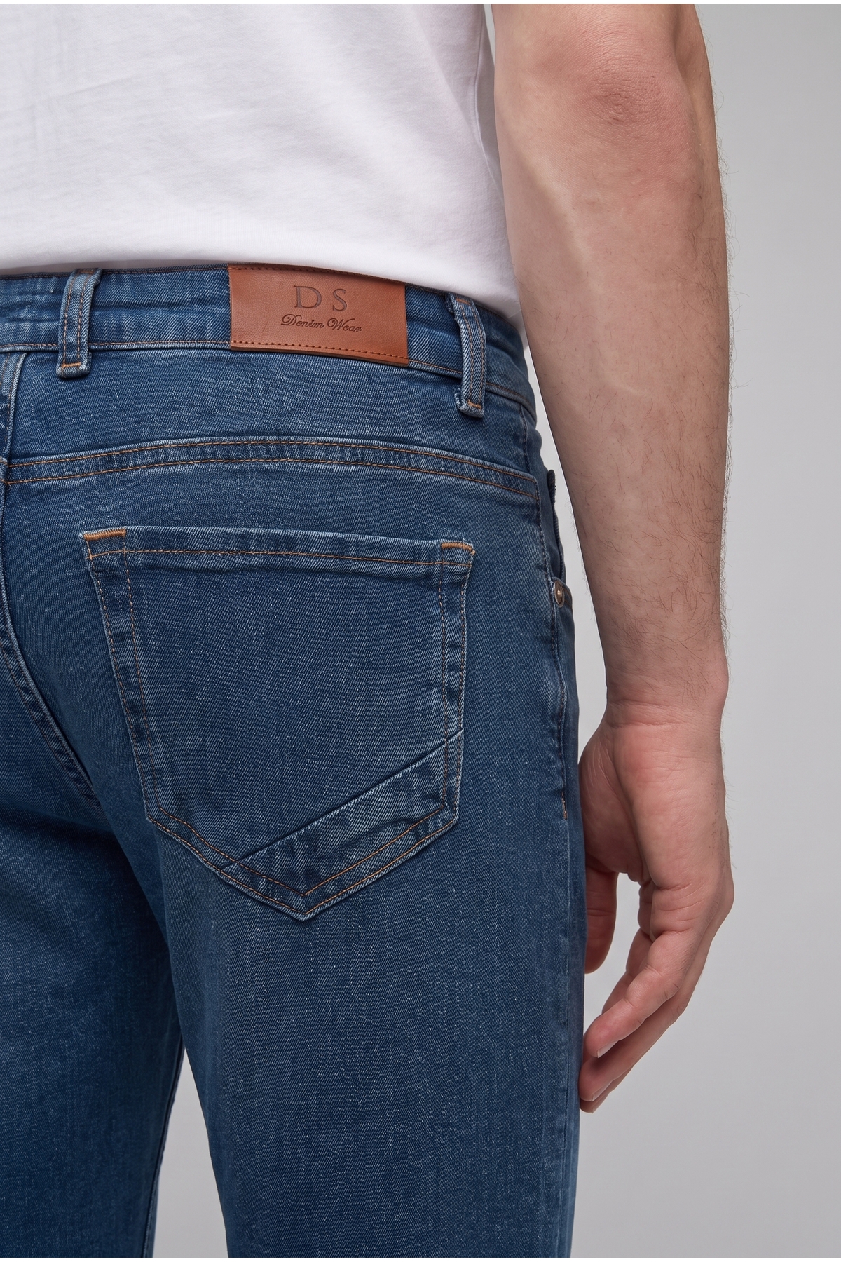 D'S Damat Ds Damat Slim Fit İndigo Denim Pantolon görsel 6