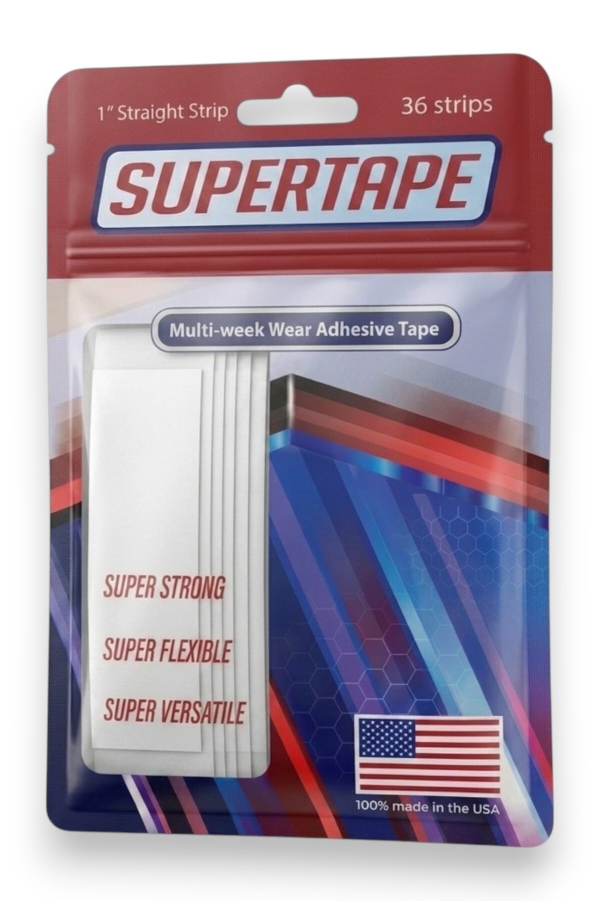 True Tape SUPERTAPE Protez Saç Bandı Düz (1" x 3'' - 2.5cm x 7.5cm) 36 Adet — مشکی S.T 3
