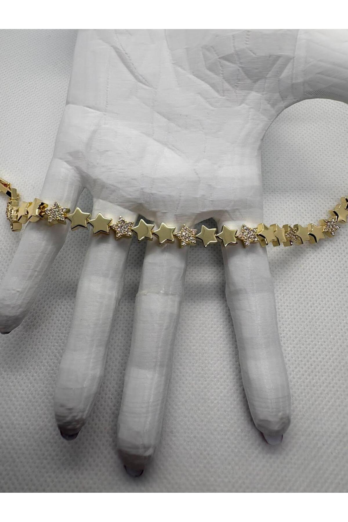 xUPING Yıldız Gold tasarım çelik bileklik görsel 4