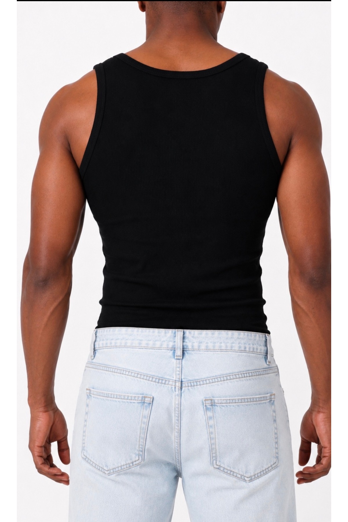 gamaro Erkek Halter Yaka slimfit Sporcu Likralı Atlet görsel 2