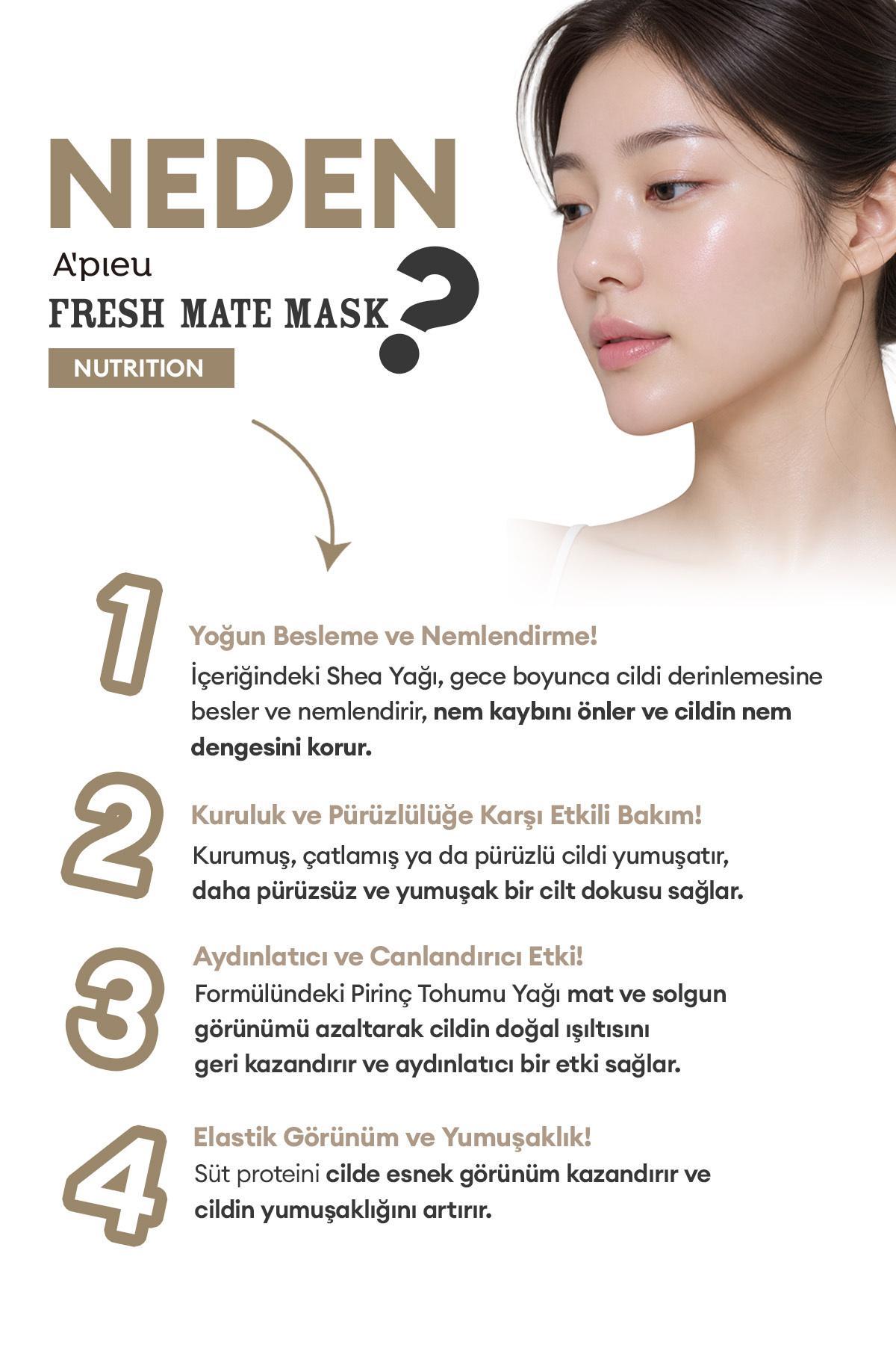 ماسک خواب مغذی حاوی کره شی باتر APIEU Fresh Mate