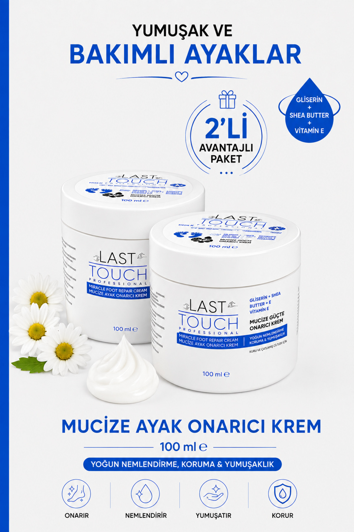 LAST TOUCH Çatlak Onarıcı Mucize Ayak Bakım Kremi 100 ml ( 2'li Paket ) — ABK2588