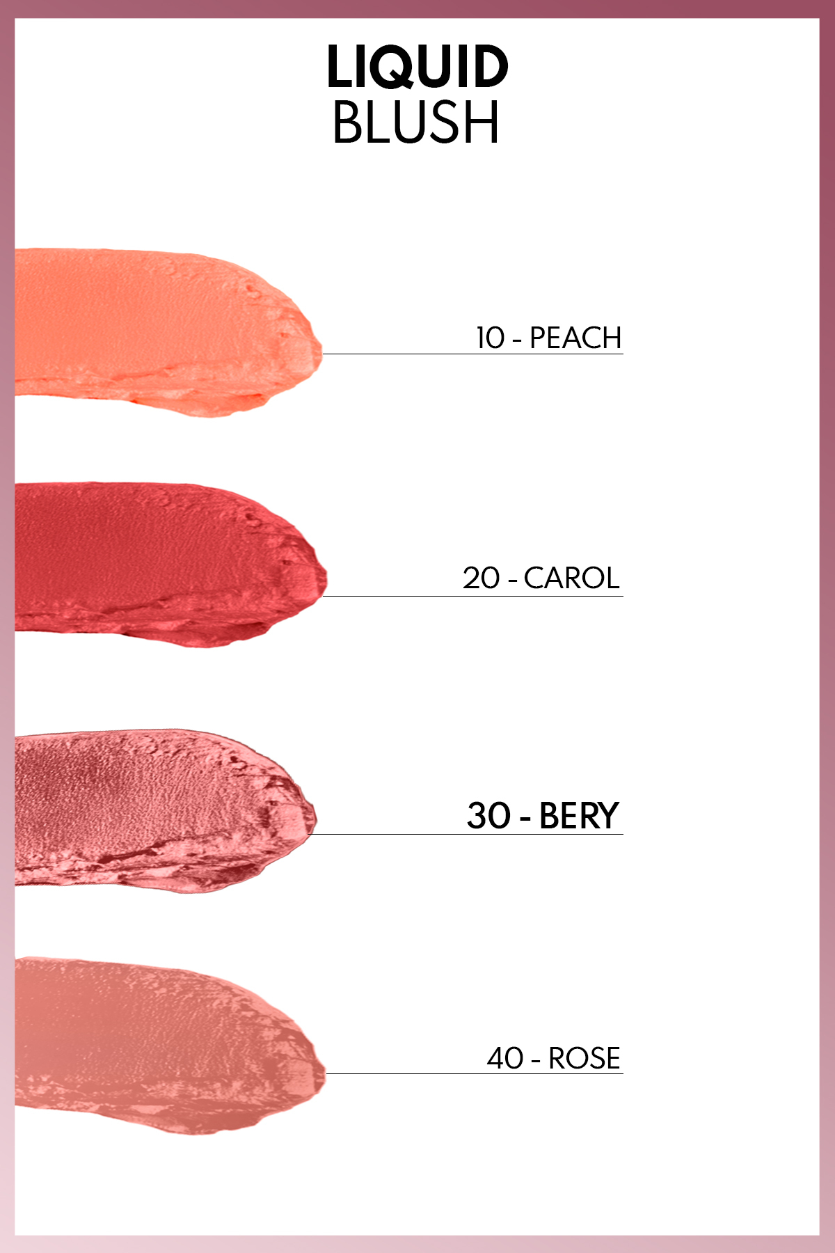 رژگونه مایع مرطوب کننده - 30 عدد توت (درخشان) — صورتی BLS LIQUID — تصویر 5 از 8