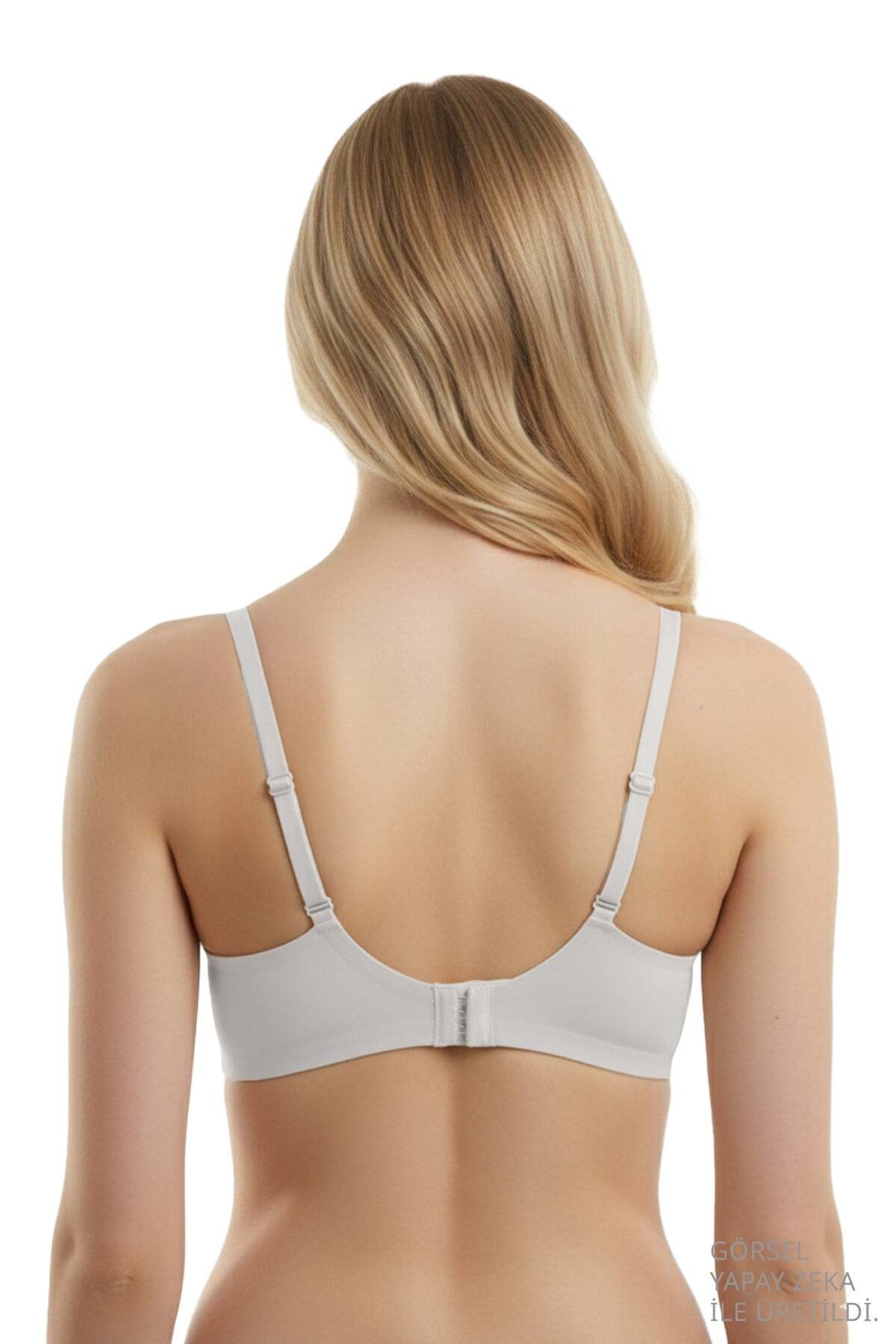 Cottonhill Seamless Bra - Pure | Krem Lazer Kesim Dikişsiz Ayarlanabilir Askılı Balensiz Kadın Sütyen görsel 7