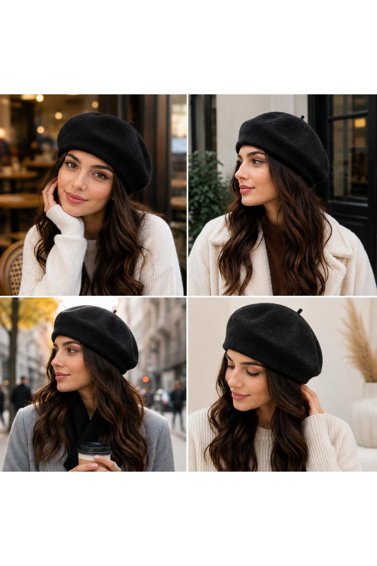 Wearflawless Siyah Fransız Ressam Bere görsel 2