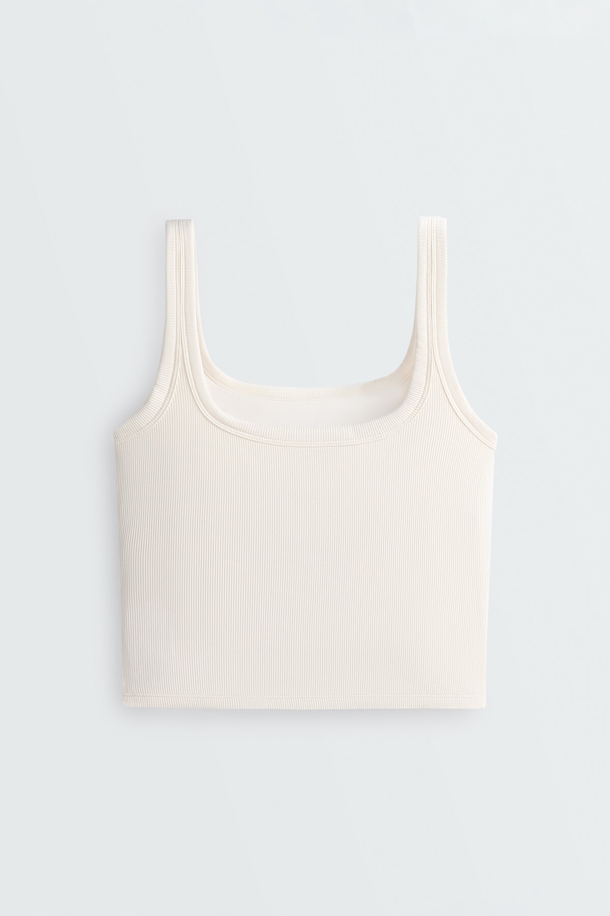 Oysho Kare yaka modal karışımlı fitilli tank top görsel 6