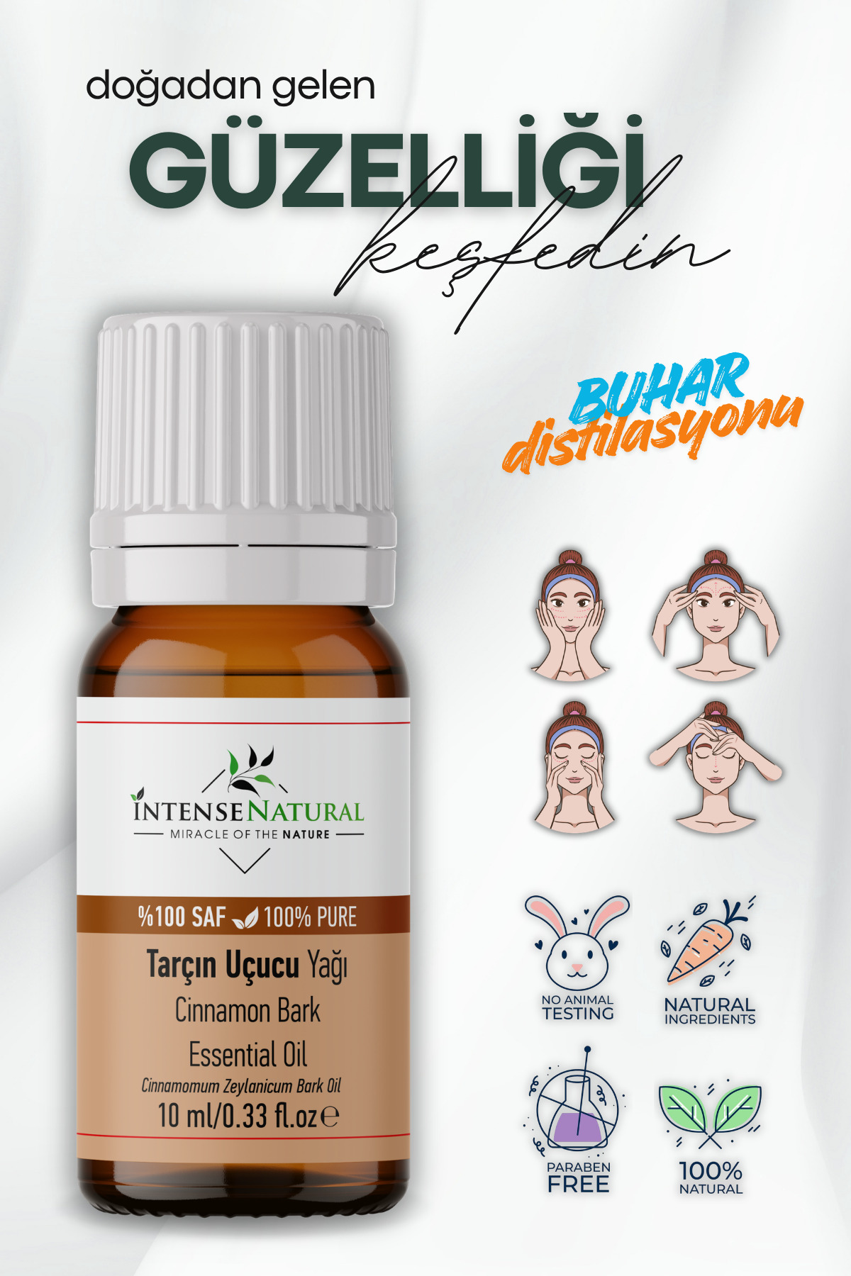 Tarçın Uçucu Yağı 10 ml %100 Saf Ve Doğal Cinnamon Essential Oil — NTR-1045