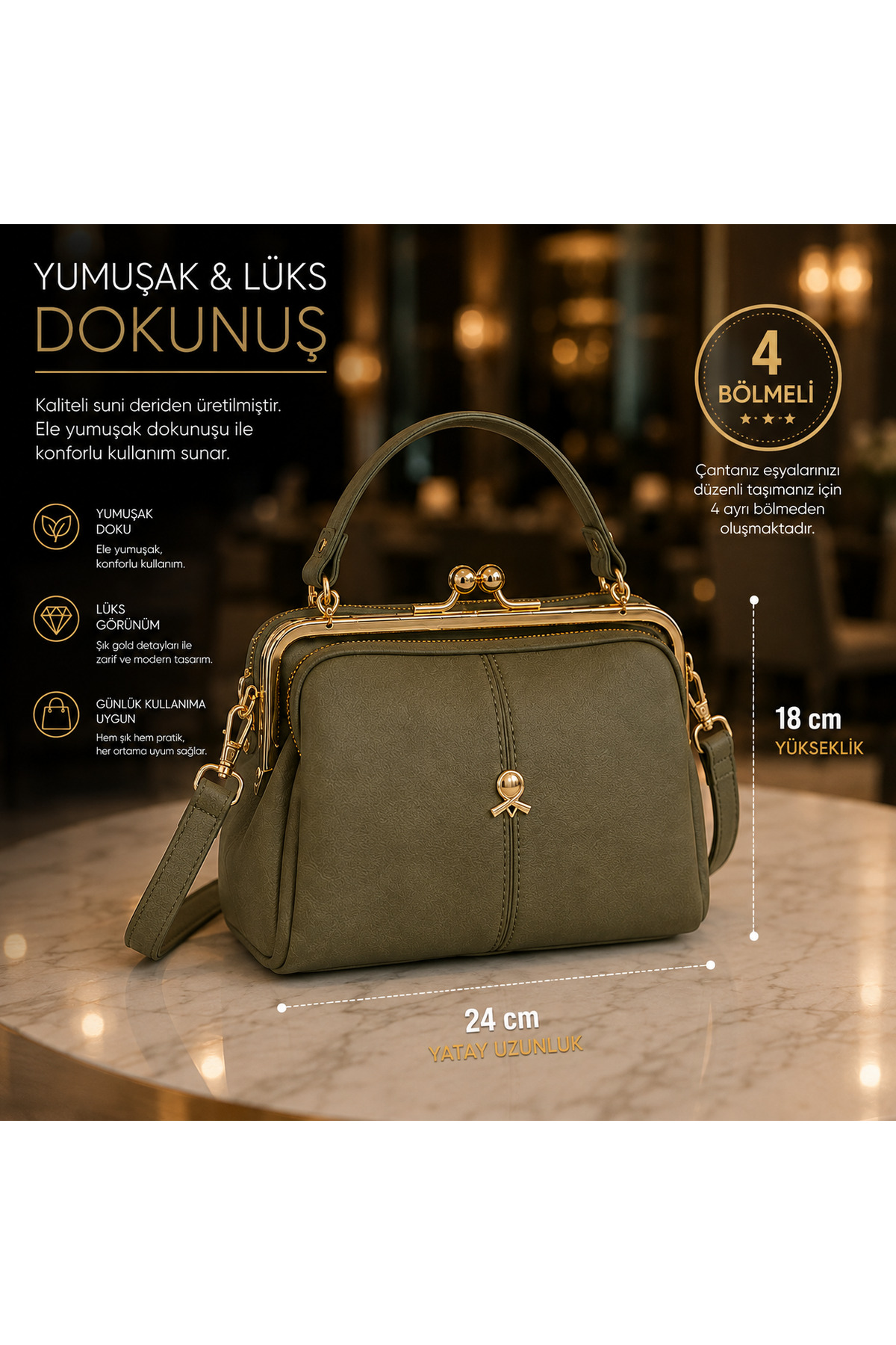 MODAMARKM MODERN LÜKS SPOR KADIN ÇANTASI VE CÜZDAN İKİLİ KOMBİN SET GÜNLÜK ŞIK VE RAHAT KULLANIM görsel 5