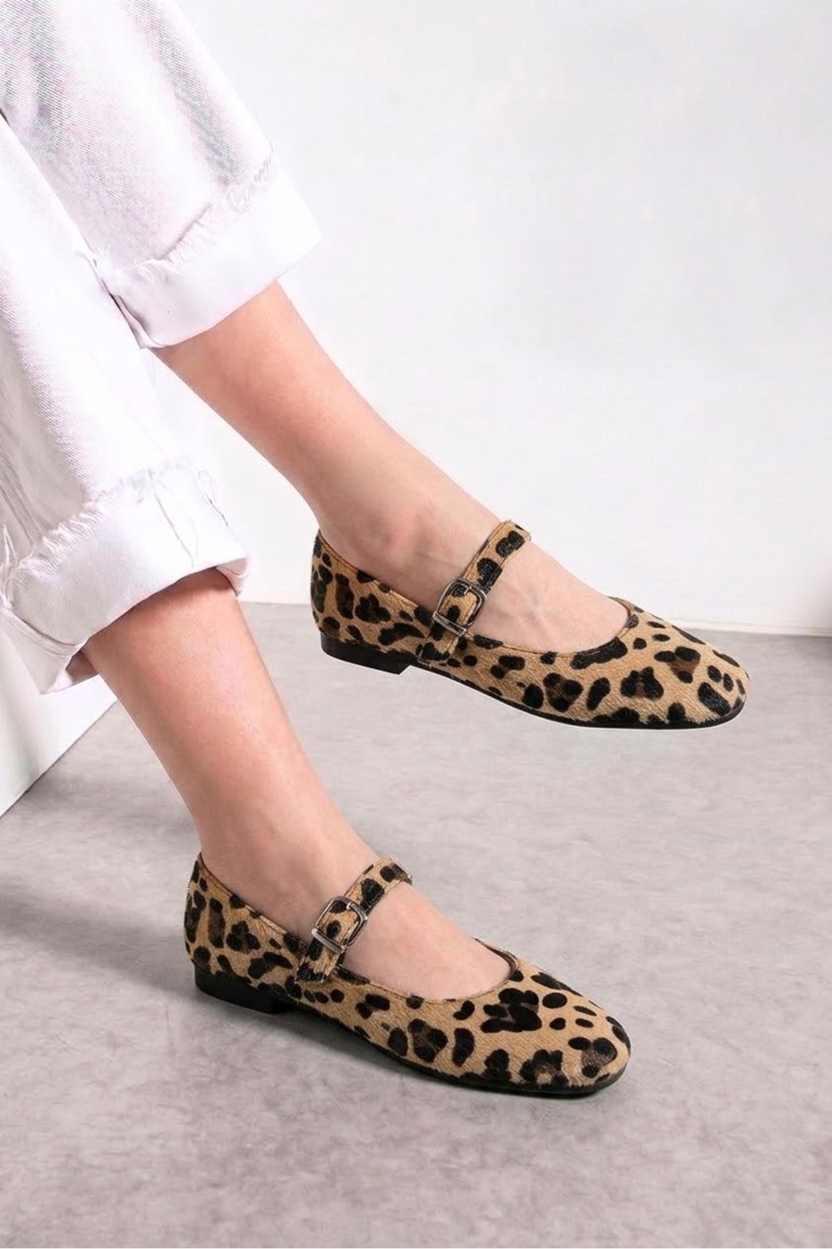 İmerShoes Günlük Kadın Babet Oval Burunlu Sade Şık Alçak Topuklu Tokalı Hafif Rahat Ayakkabı M-506 görsel 4