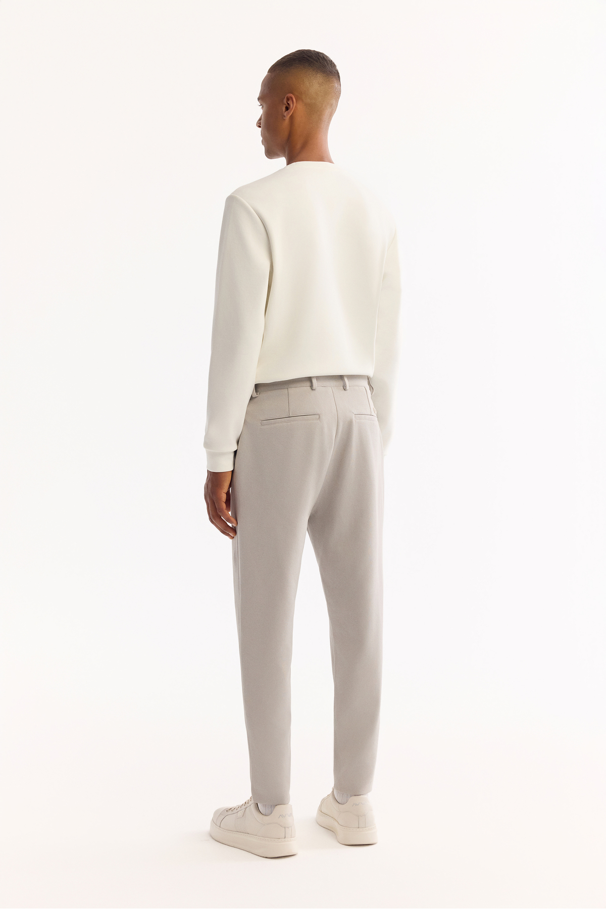 Erkek Açık Gri Klasik Bel Pamuklu Carrot Fit Pantolon A52Y3061 — خاکستری — تصویر 6 از 7