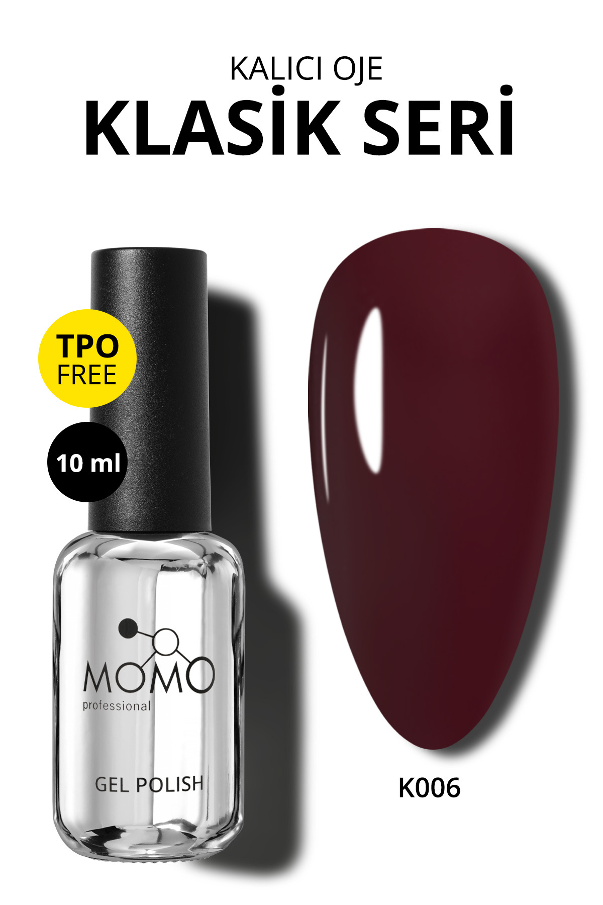MOMO professional Kalıcı Oje K006 Mürdüm 10 ml — بنفش 8860101A01S09K006