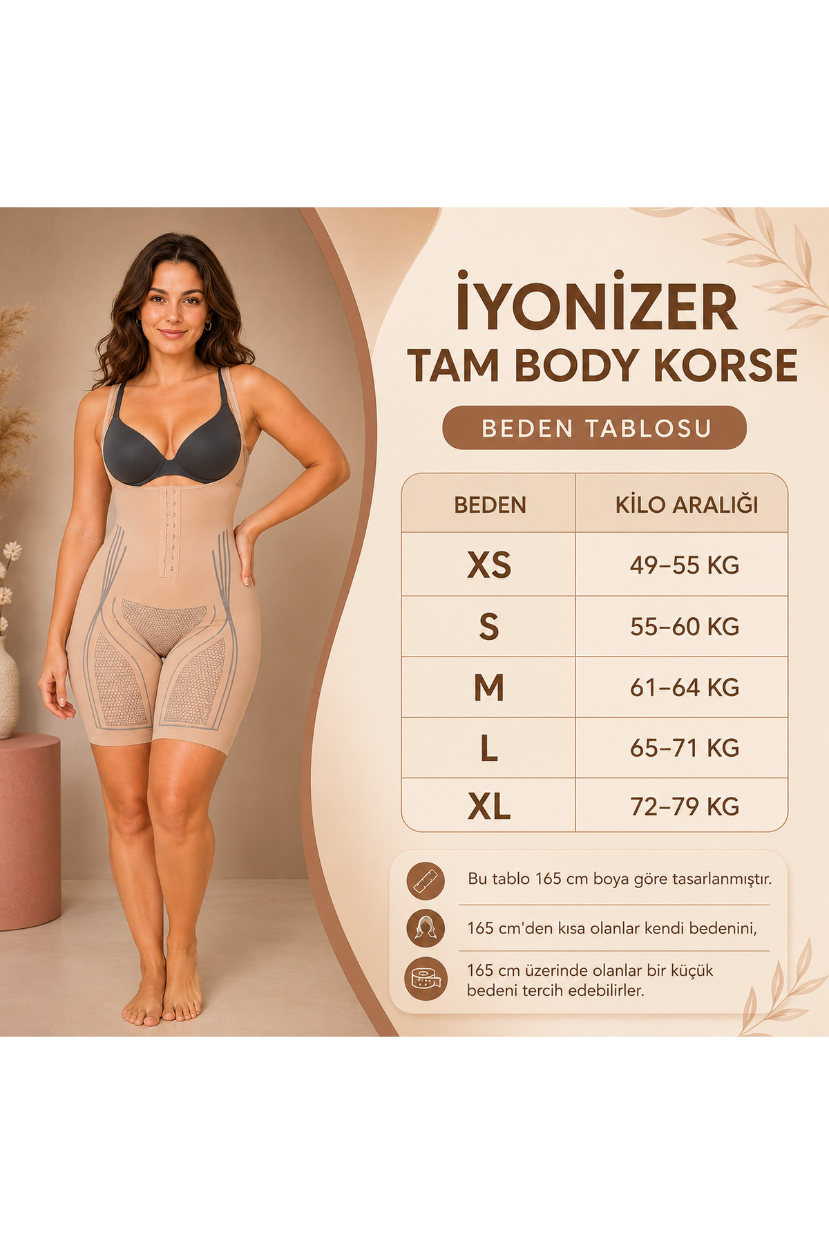 giyindegel Bel Karın Basen Bacak Toparlayıcı Tam Body Korse görsel 3