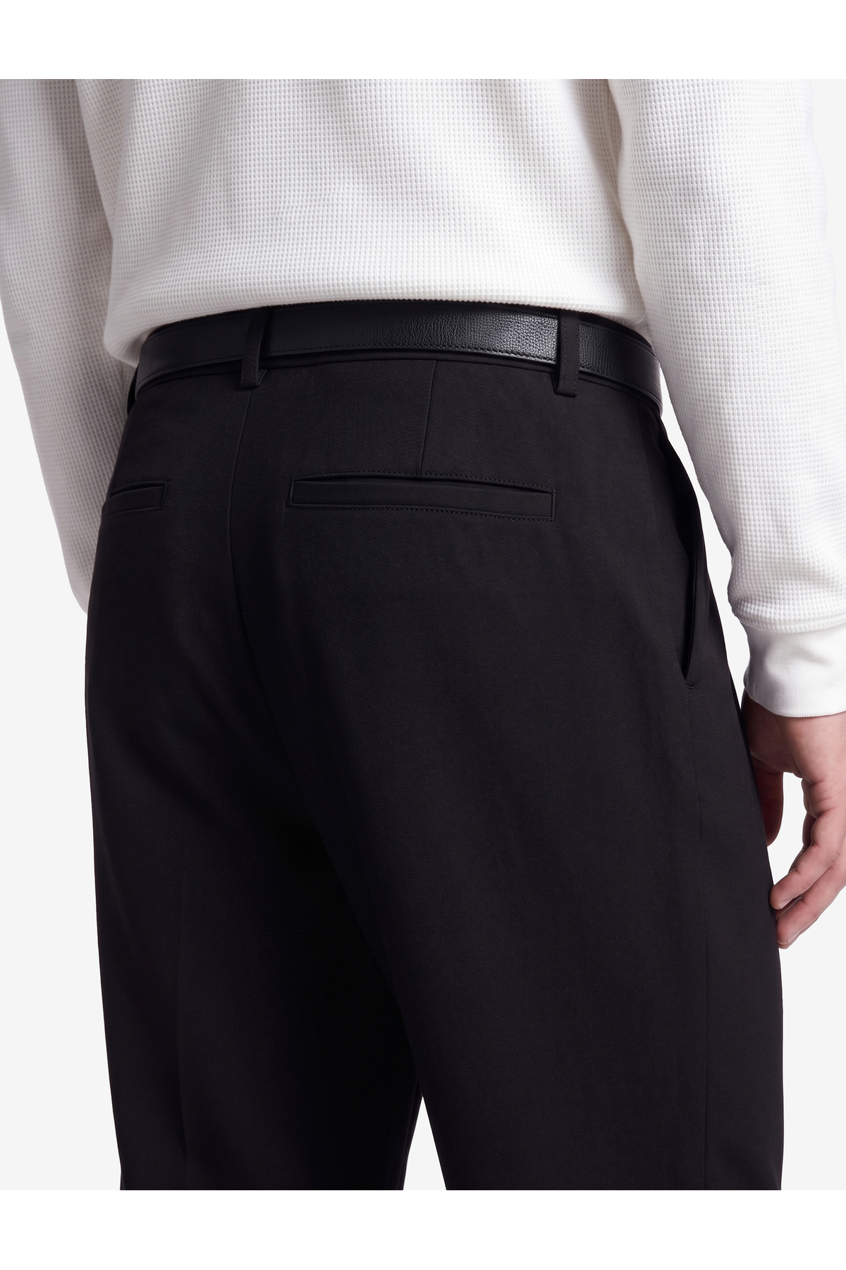 Regular Fit Cepli Viskon Karışımlı Pileli Kumaş Pantolon — مشکی 7WAM40012HW — تصویر 4 از 7