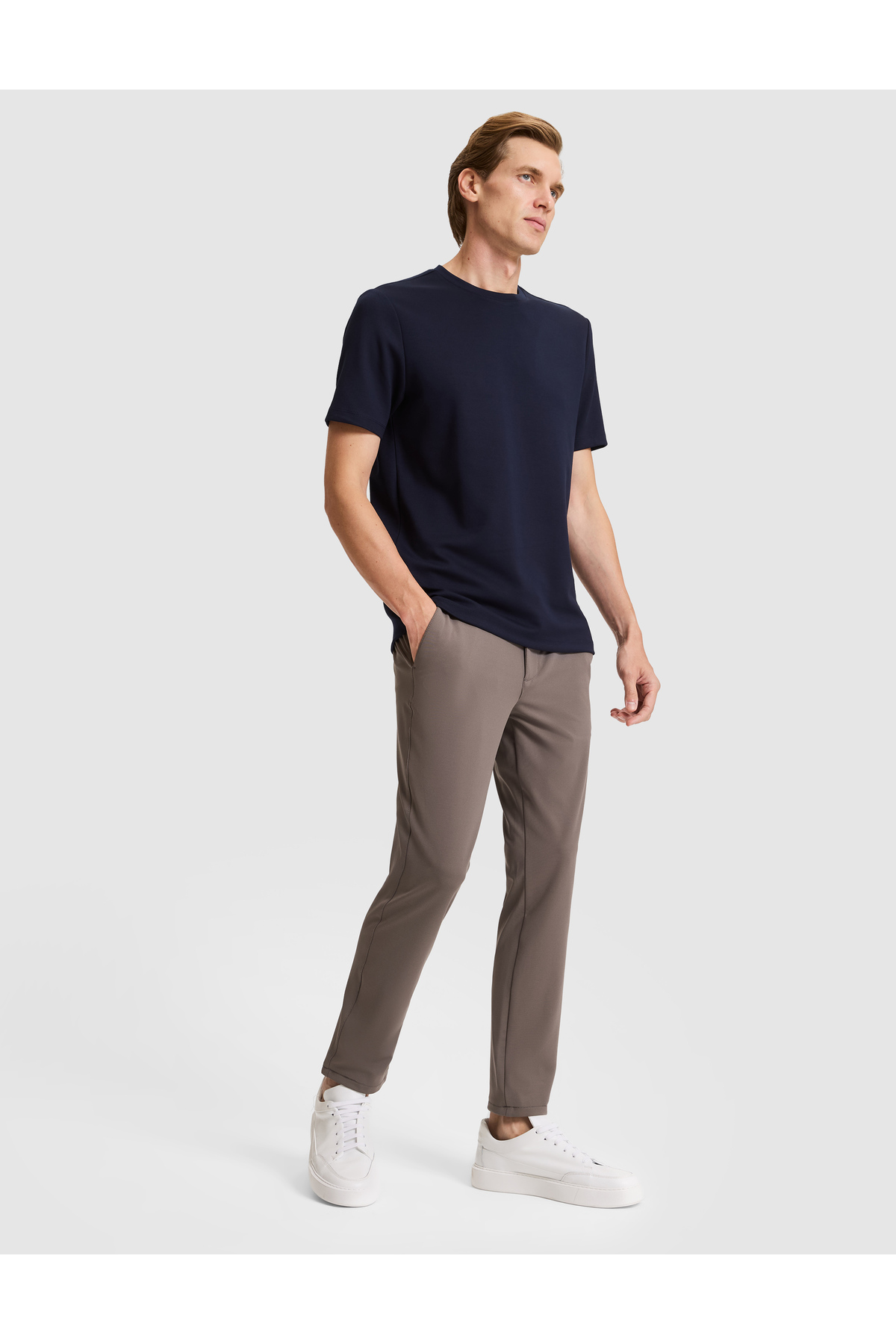 شلوار کتان کشی زنانه مدل Jogger کد ۵۰۳۱۷۲۸۱-VR052 پیر کاردین شلوار Pierre Cardin
