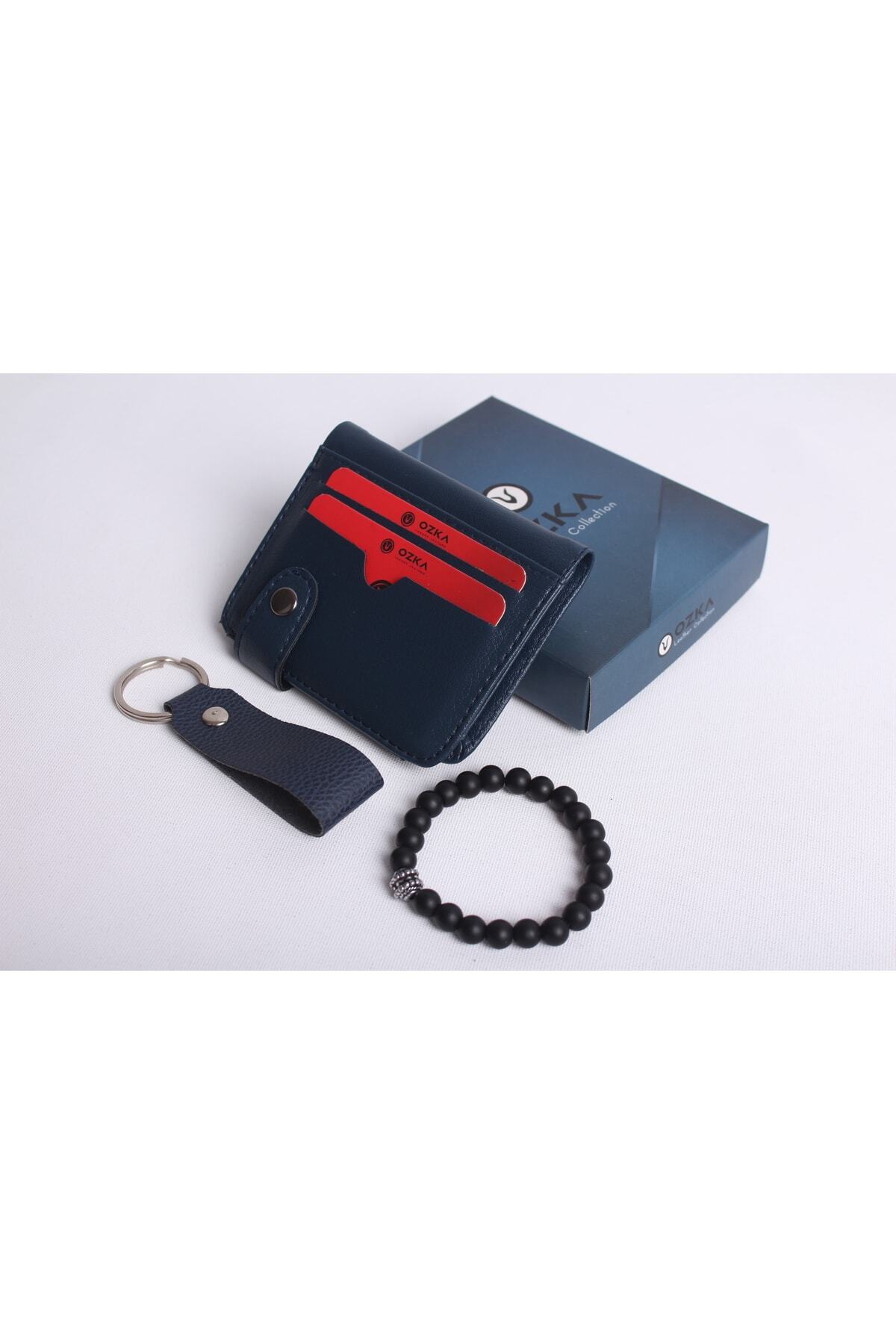 Ozka Leather Collection Kartlıklı Cüzdan - Anahtarlık Ve Bileklik Hediye görsel 2