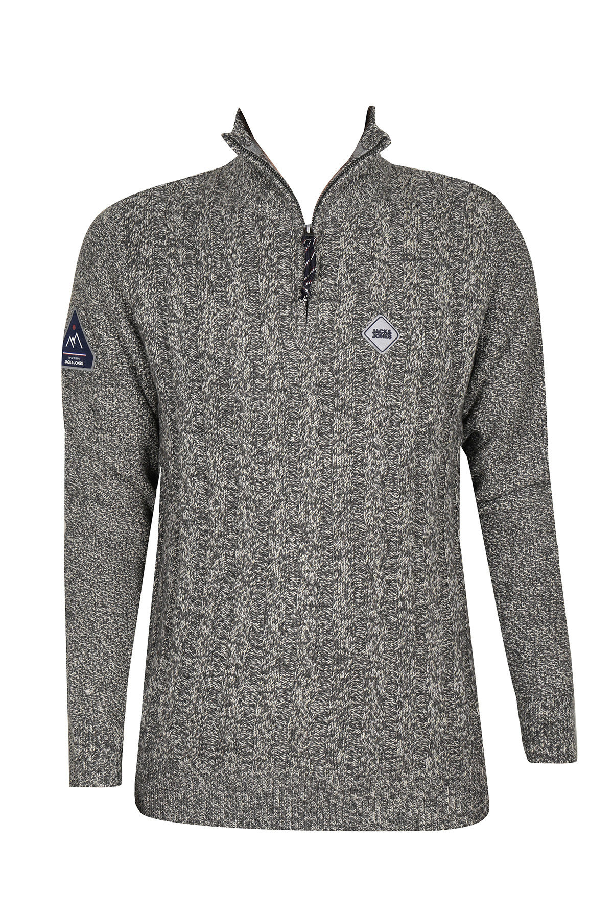 سویشرت مردانه ۱۲۱۵۸۰۰۹-خاکستری تیره جک اند جونز سویشرت Jack & Jones