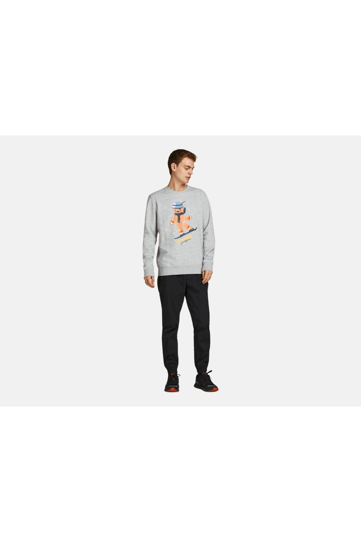 سویشرت مردانه خاکستری Jorletitsnow Sweat Crew N جک اند جونز سویشرت Jack & Jones