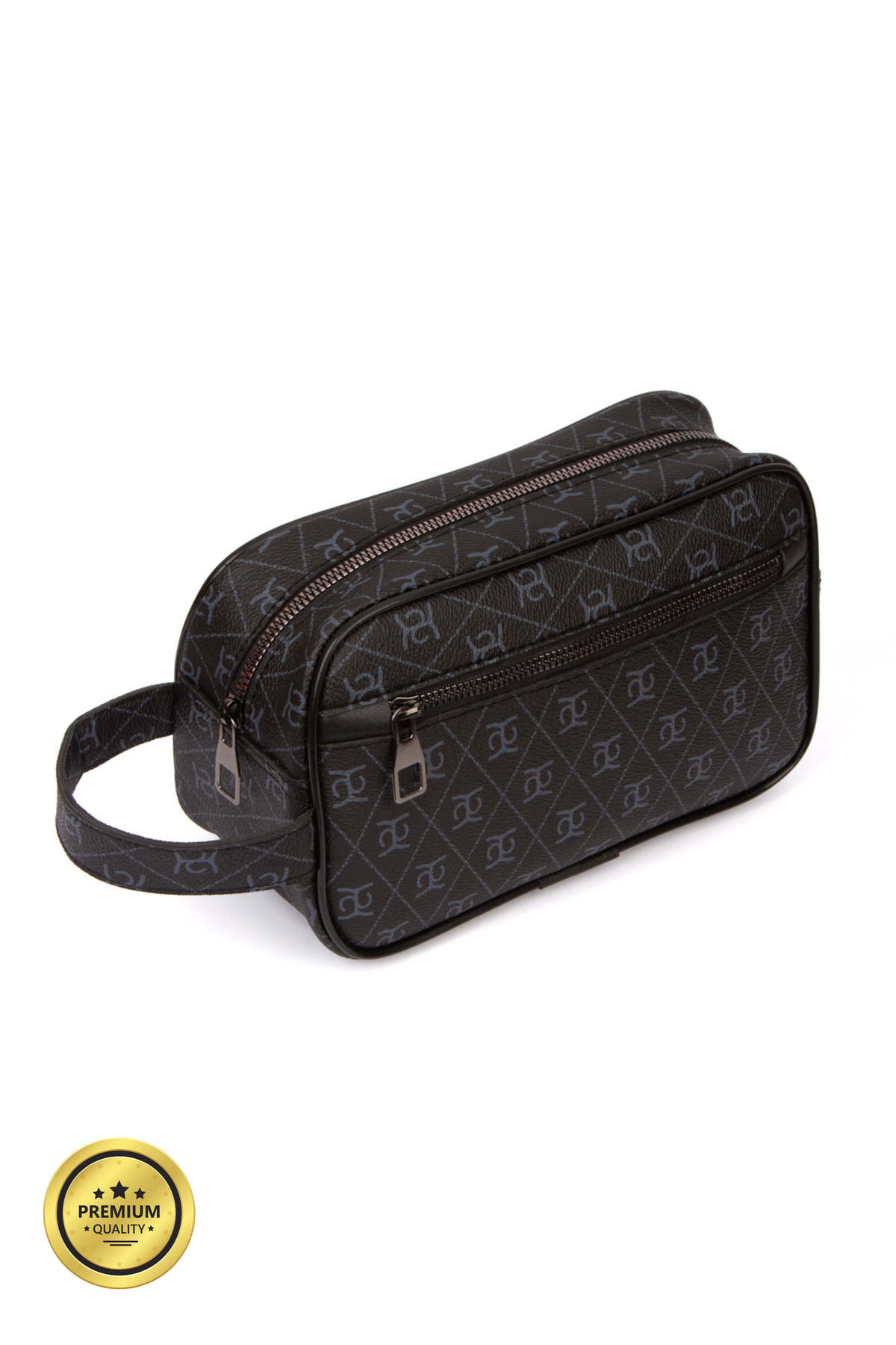 Adelina Bags Siyah Desenli Portföy Seyahat El Çantası Hangbag görsel 4