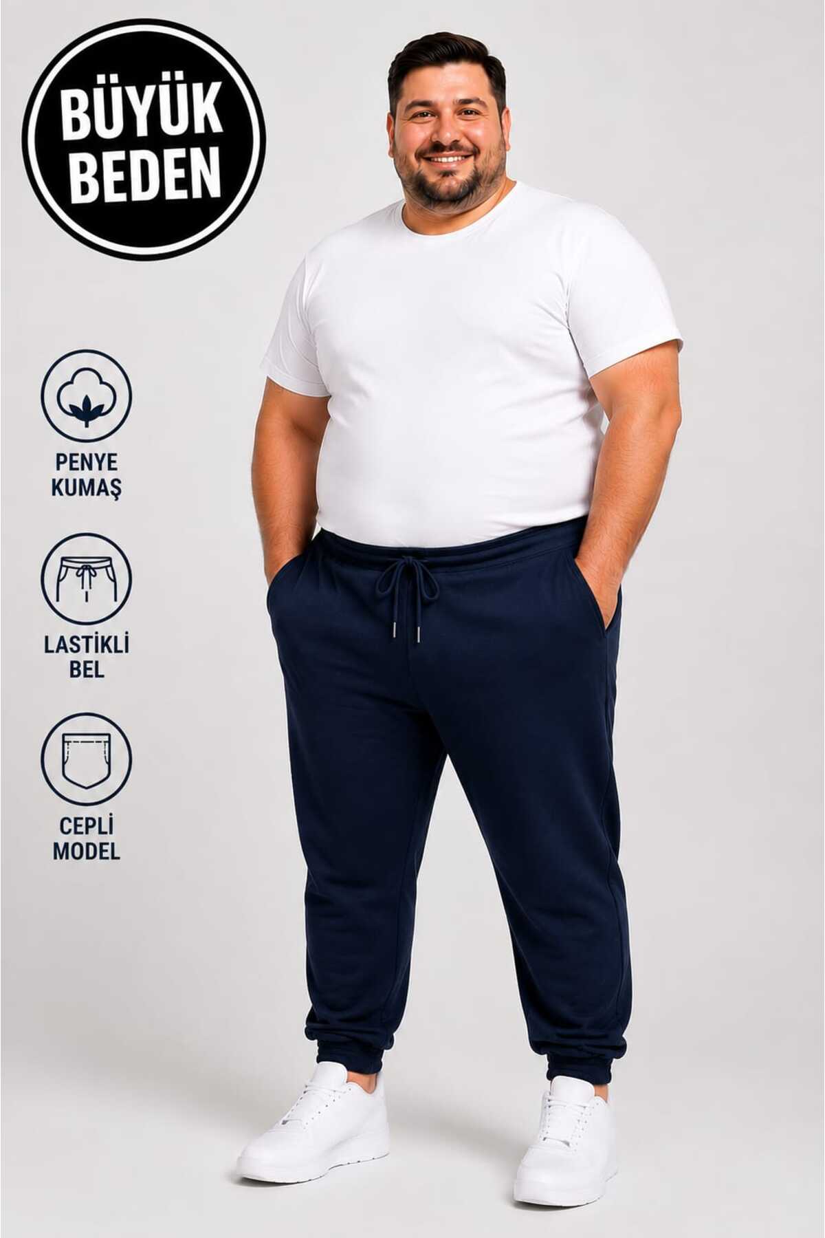TREND ALİSSE ERKEK LACİVERT XS-7XL ARASI BÜYÜK BEDEN MAXFİT EŞOFMAN ALTI