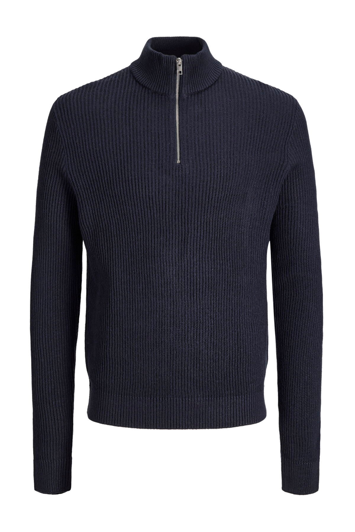 ژاکت بافتنی مردانه یقه ایستاده زیپ‌دار - پنل جک اند جونز پلیور Jack & Jones