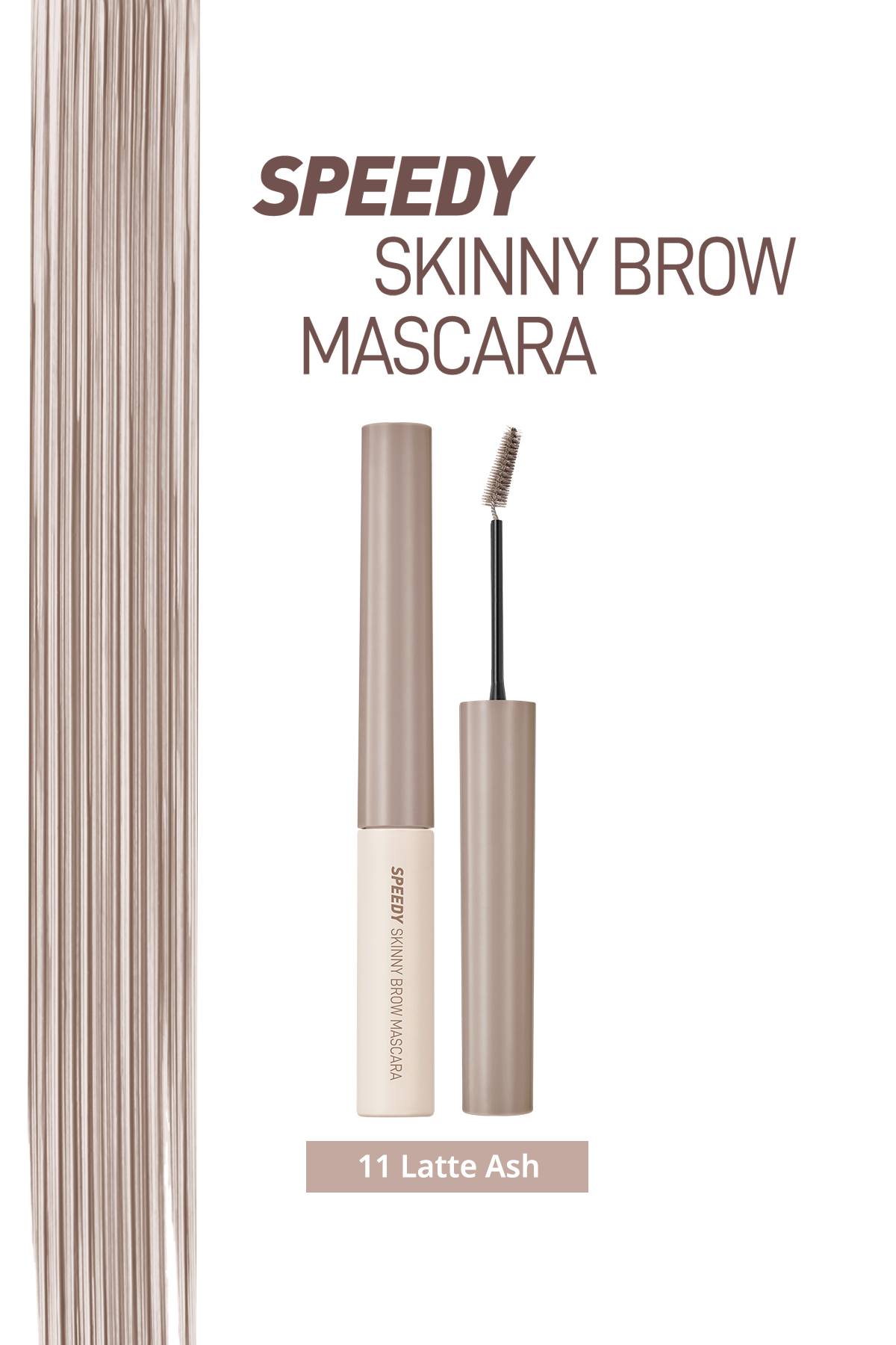 PERIPERA Renklendirici ve Sabitleyici Kaş Maskarası Speedy Skinny Brow Mascara 11 Latte Ash — قهوه‌ای 6554