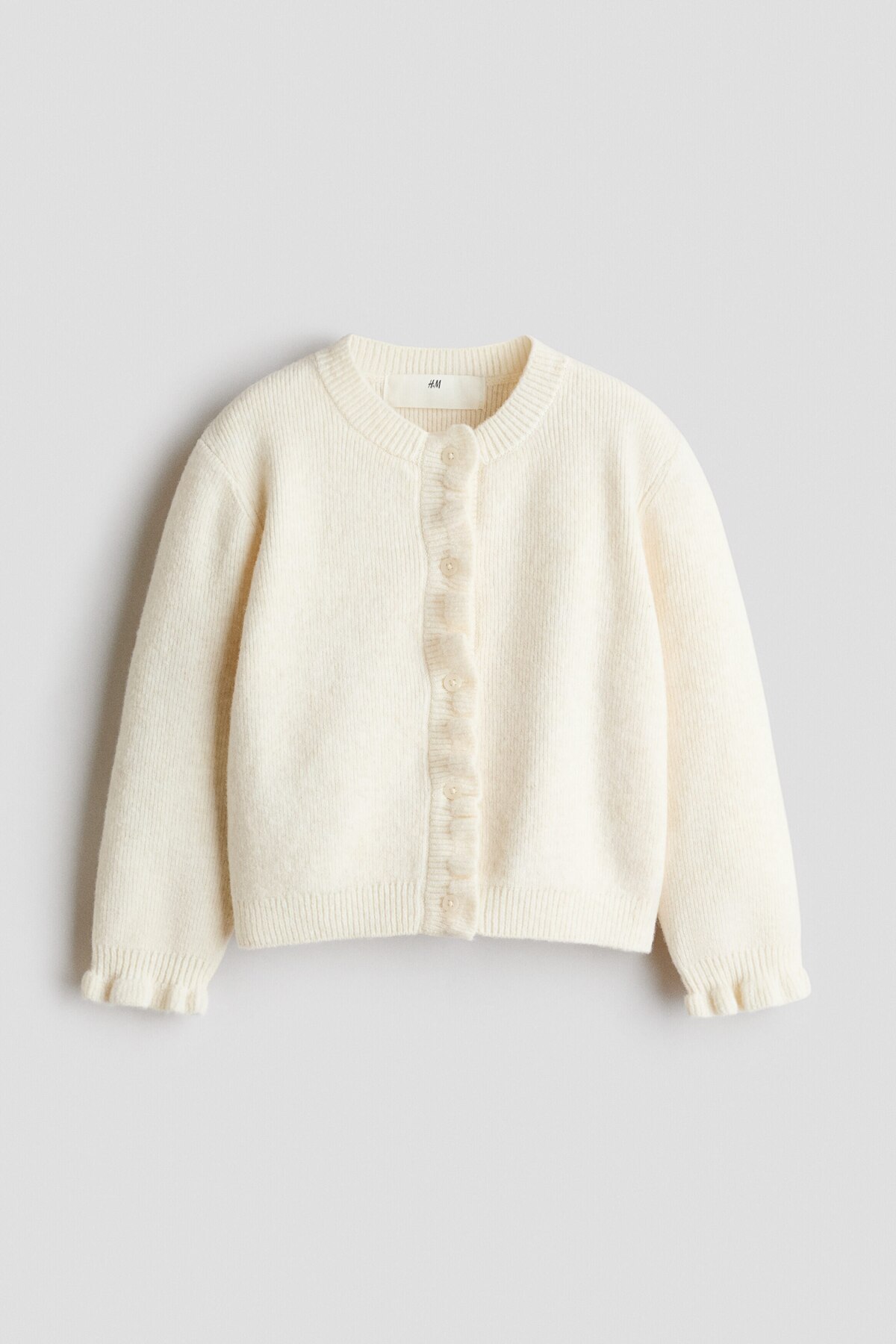 ژاکت کش باف پشمی با جزئیات چین دار اچ اند ام ژاکت کشی H&M