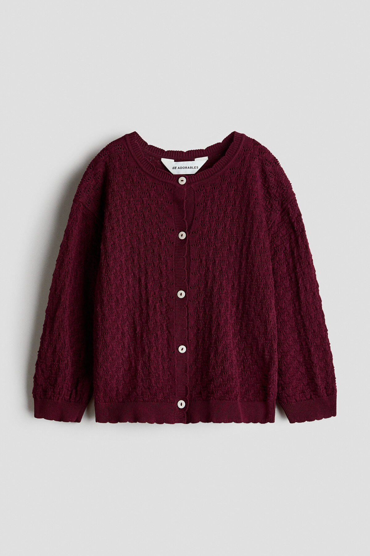 ژاکت بافتنی نخی طرح‌دار روباز اچ اند ام ژاکت کشی H&M