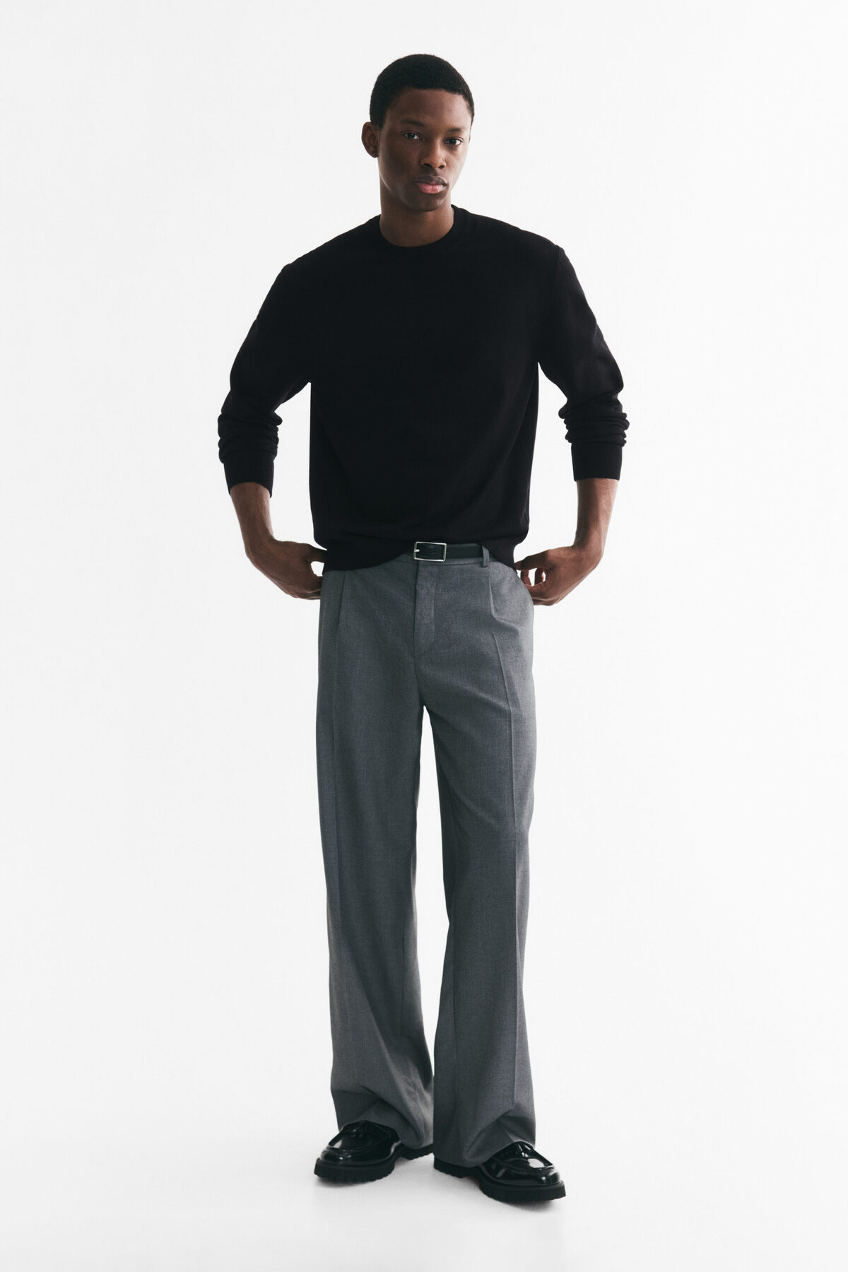 H&M İnce Triko Kazak Regular Fit görsel 3