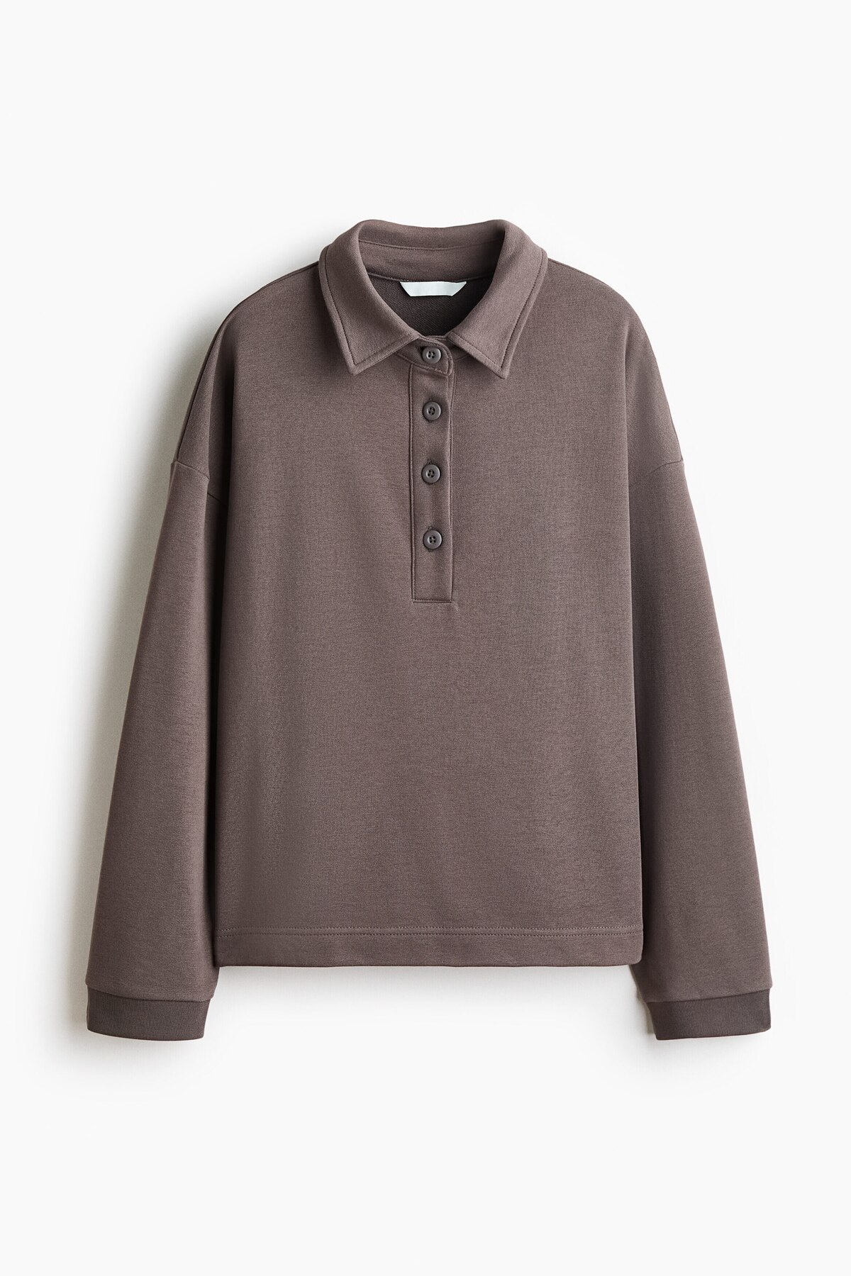 H&M Yakalı Sweatshirt görsel 4