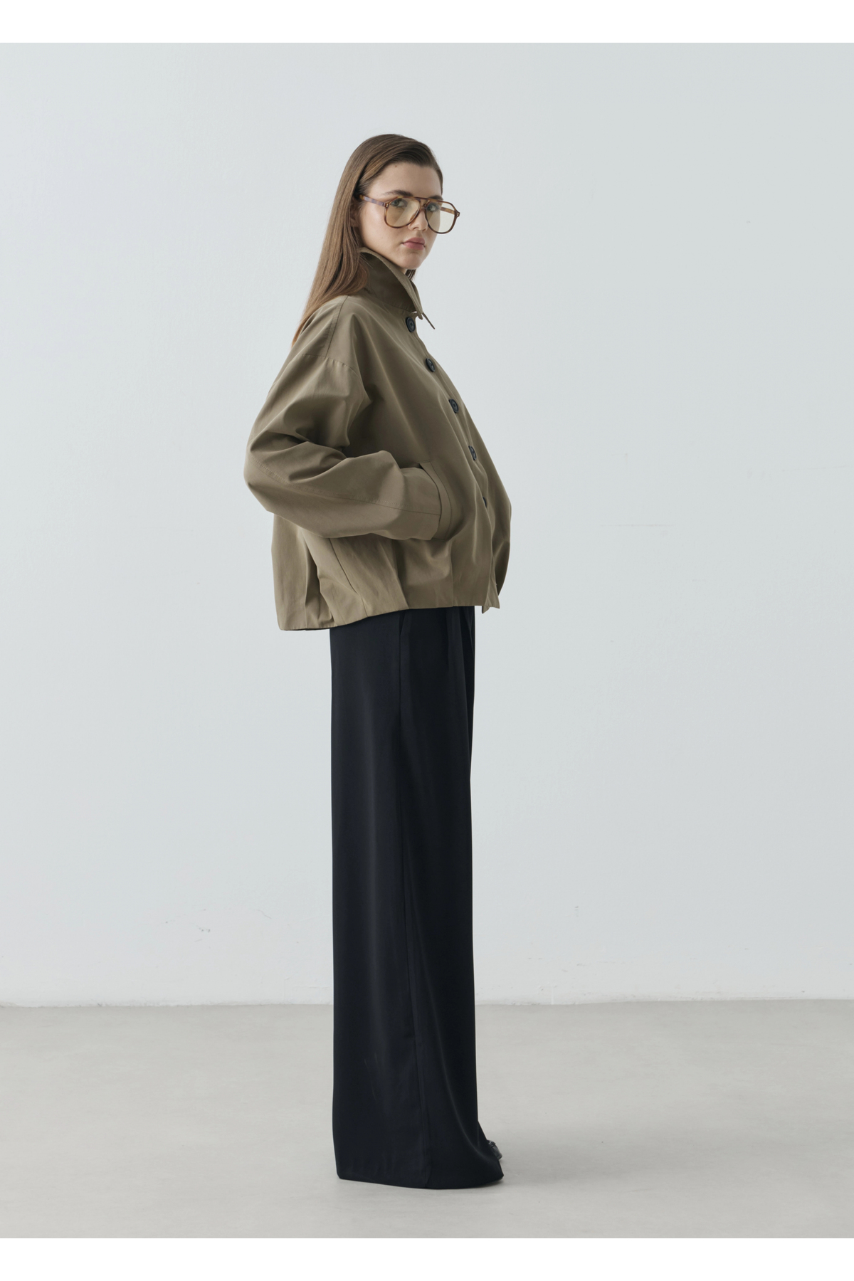 MODA AKSA 2103 Düğmeli Ceket Yeşil görsel 2