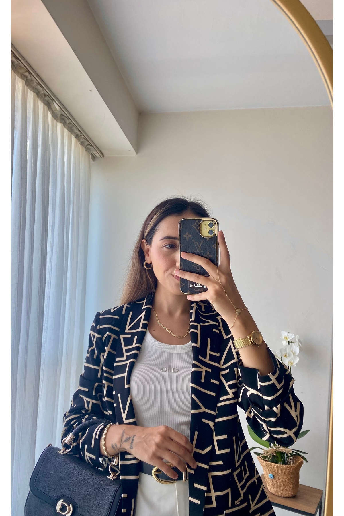 Robin Desenli blazer ceket görsel 4