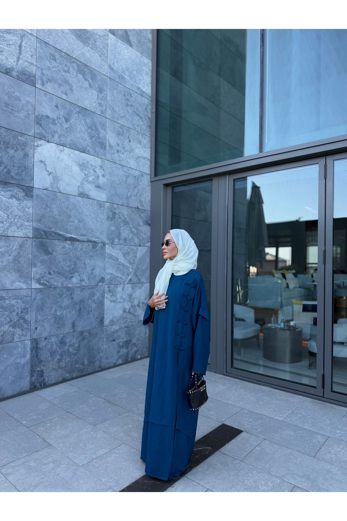 Sevanna Ahsen çin kapama abaya & pantolon takım görsel 4