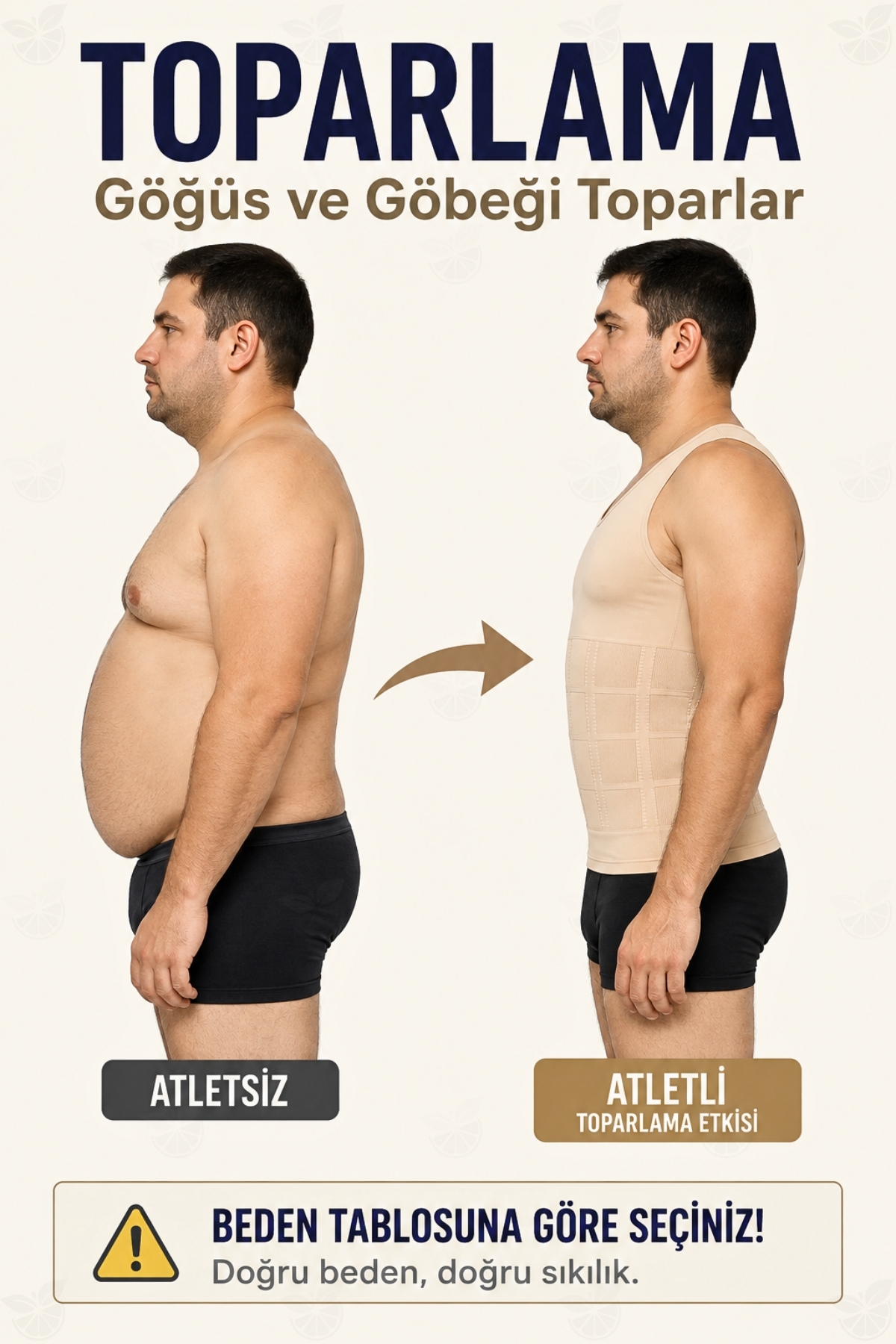 elilom Erkek Shapewear Atlet - Göbek ve Göğüs Toparlayıcı, Dik Duruş Destekli Fit Korse Atlet görsel 2