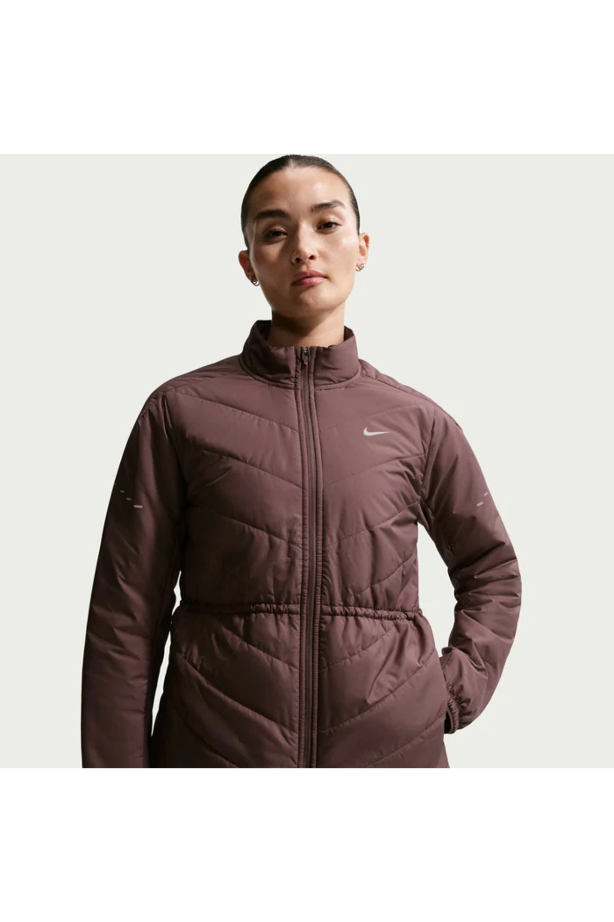 Nike Kadın Mavi Swift Therma-fit Fill Rüzgar Geçirmez Spor Kahverengi Koşu Ceketi | HV2744-502 görsel 2