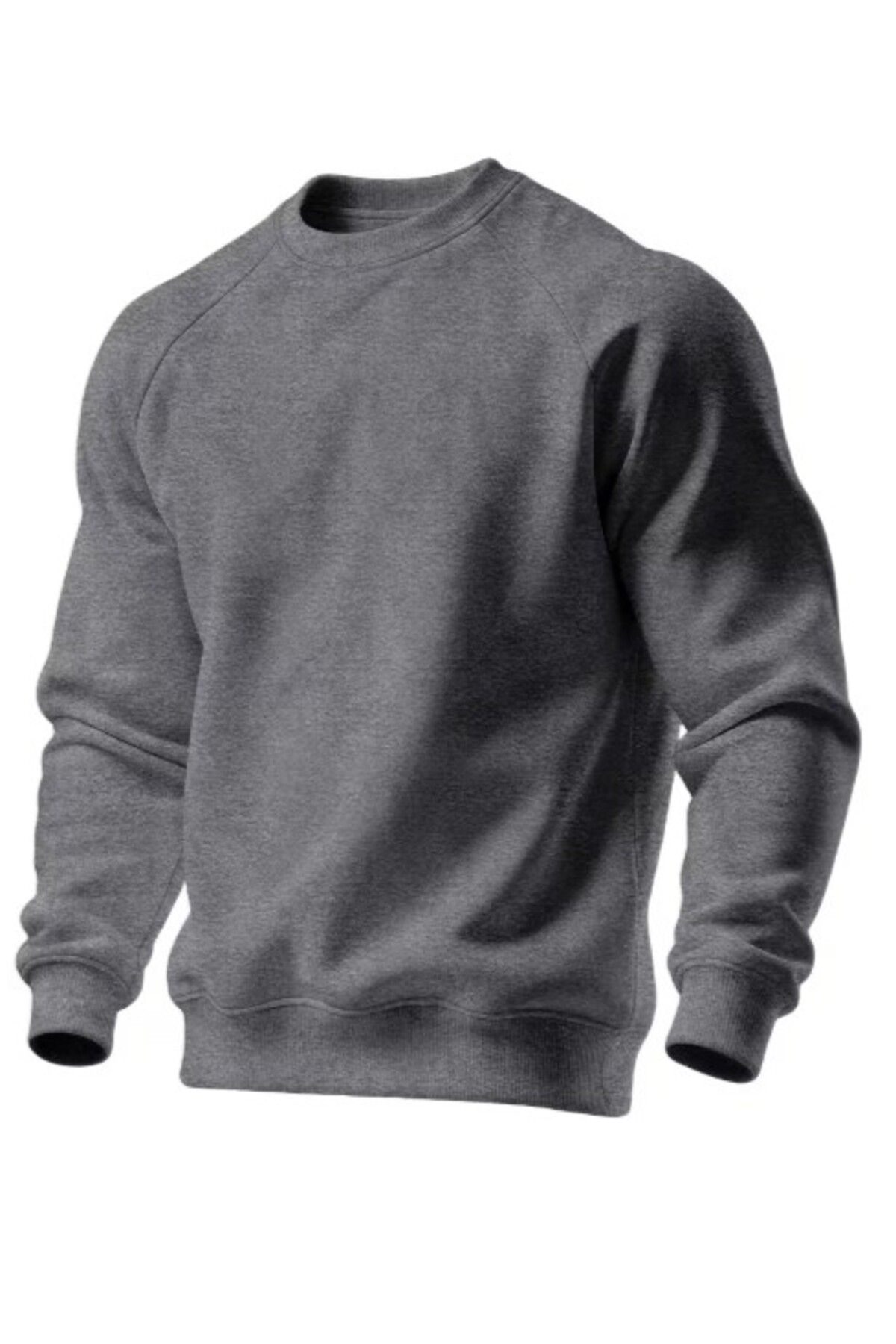 GHASSY CO . Erkek Bisiklet Yaka Spor Sweatshirt Basic Günlük Rahat Pamuklu Uzun Kollu Sweat