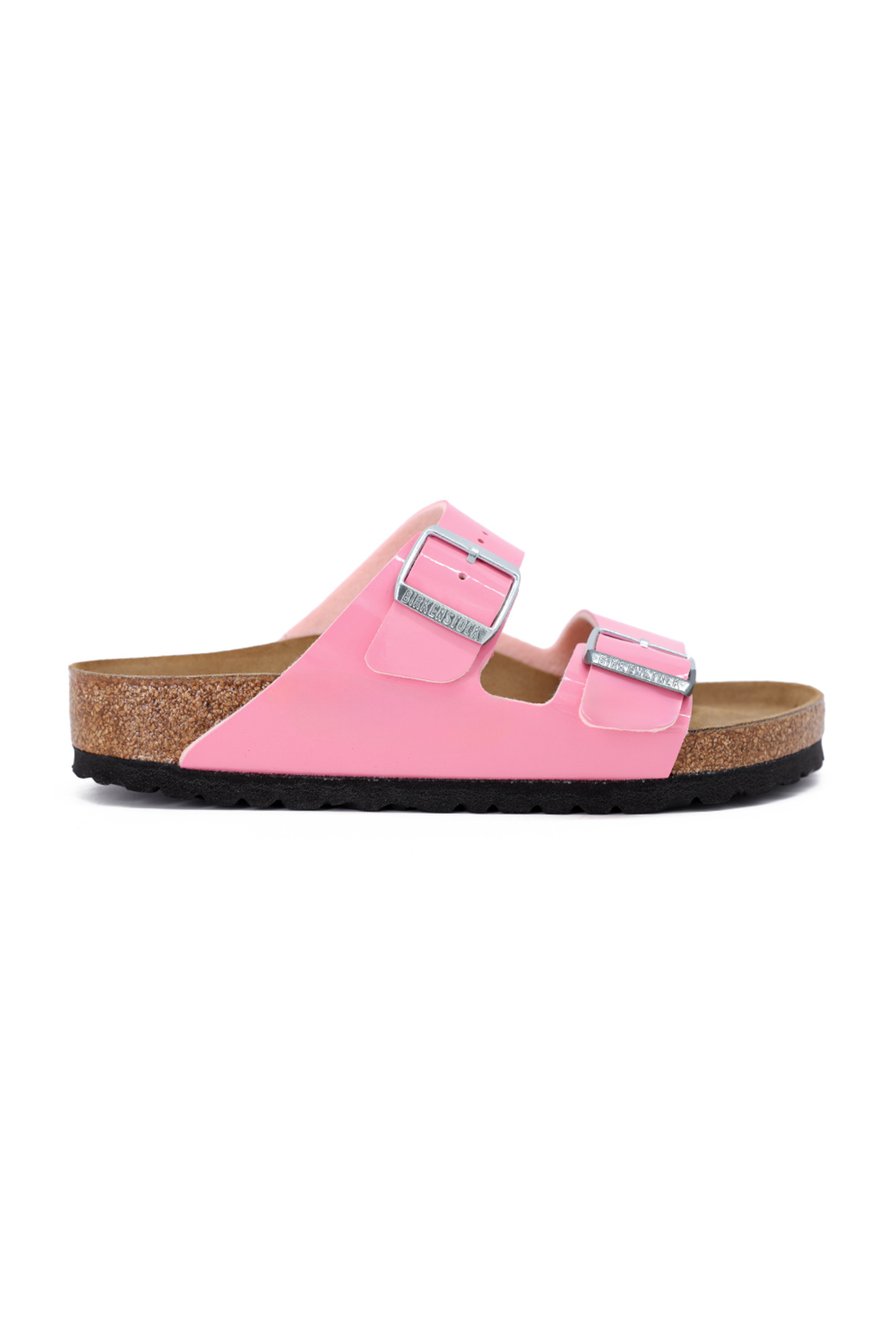 دمپایی زنانه آریزونا BF Patent 1026976 صورتی مشکی بیرکن استاک دمپایی Birkenstock