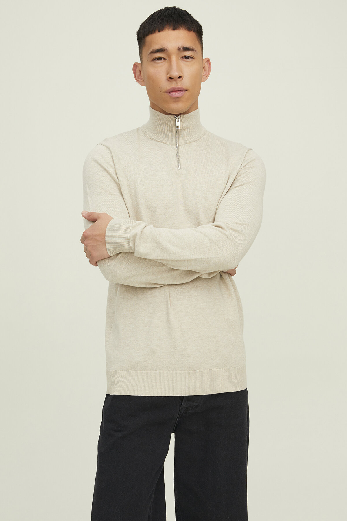ژاکت بافتنی نیم زیپ جک اند جونز ژاکت کشی Jack & Jones