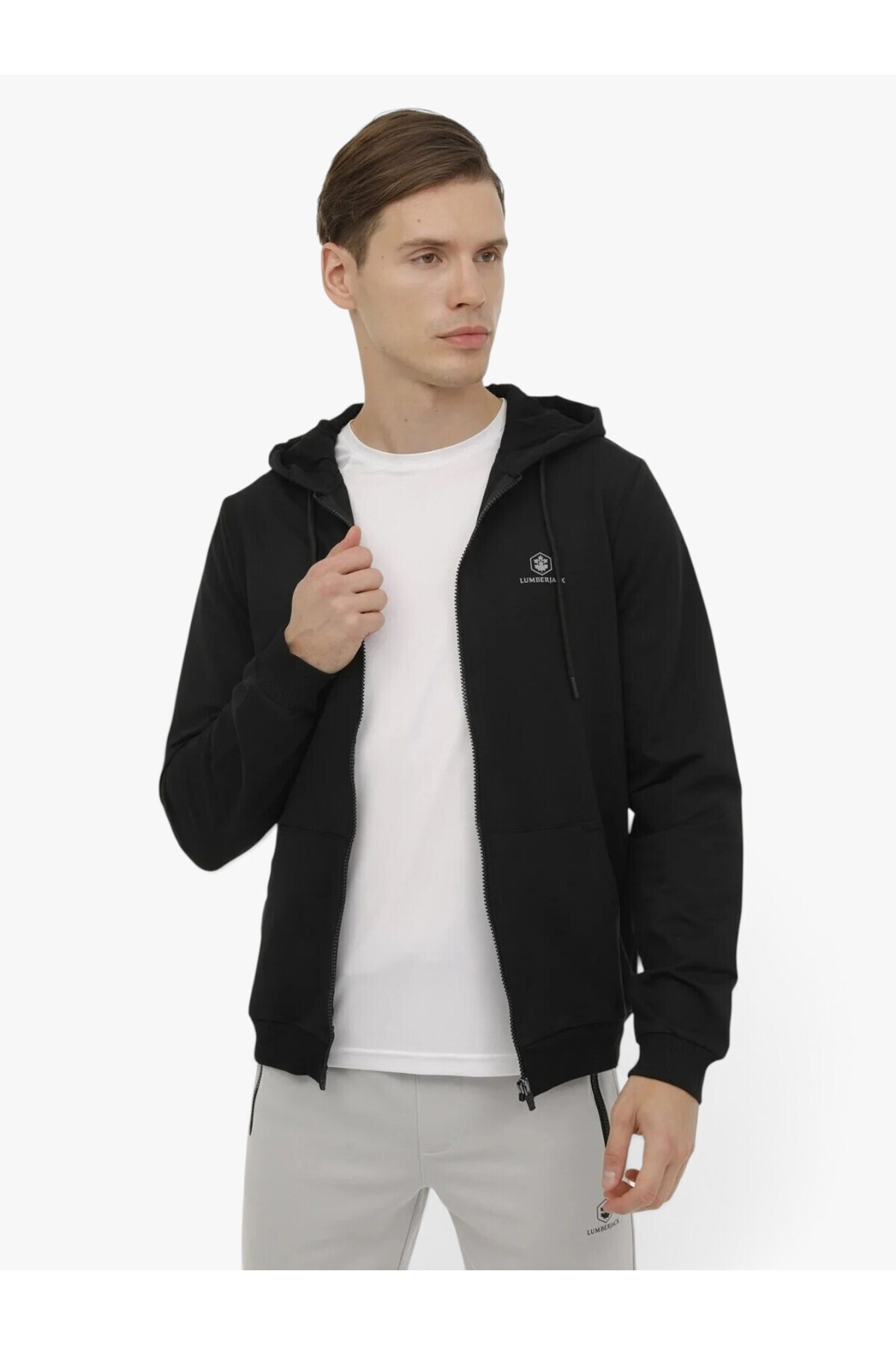 lumberjack 6W MB SN72 FZ HOD 6PR Erkek Siyah Sweatshirt - 102697003 görsel 2