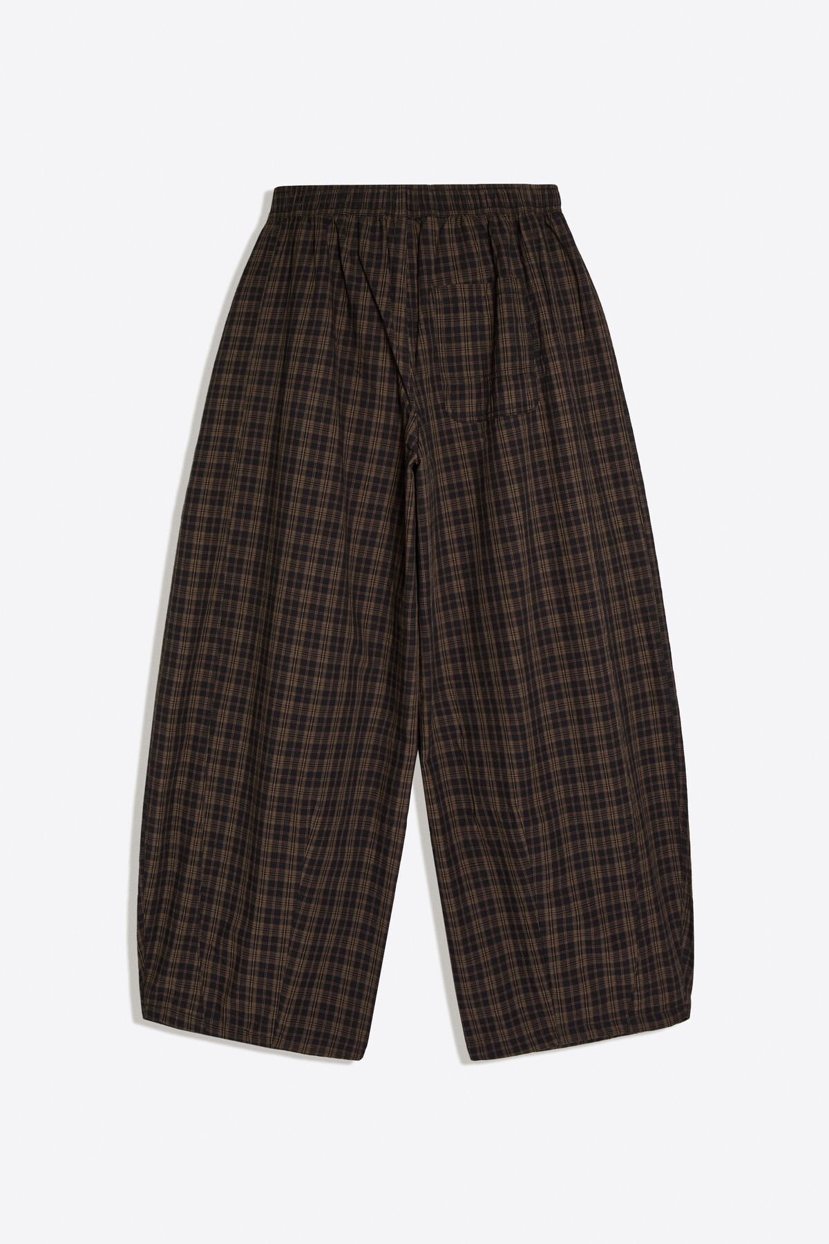Bershka Barrel fit kareli pantolon görsel 7
